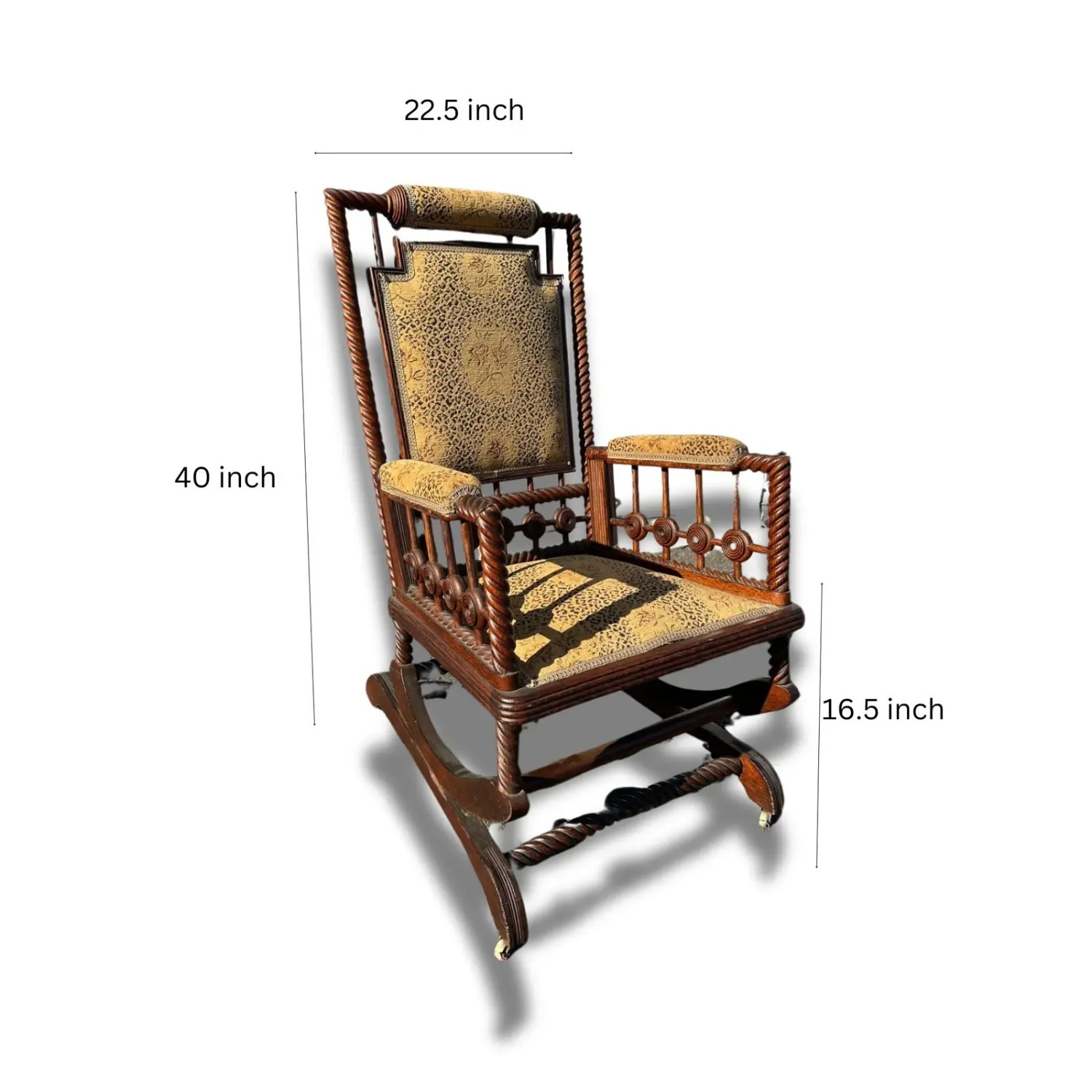 Early 1900s Antique Hunzinger Platform Rocker - image-2