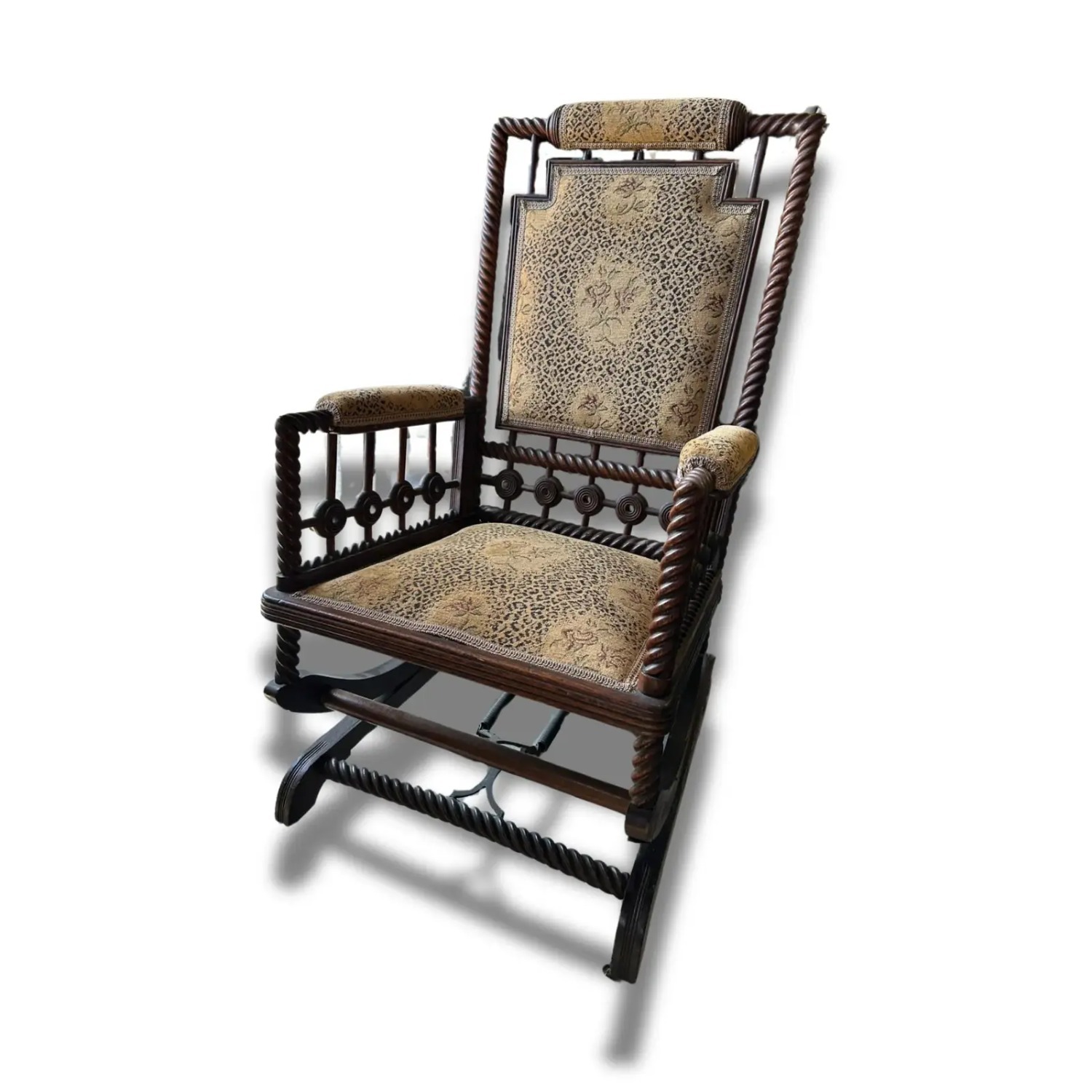 Early 1900s Antique Hunzinger Platform Rocker - image-5