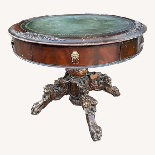 Used Victorian Carved Mahogany and Oak Center Table for sale on AptDeco
