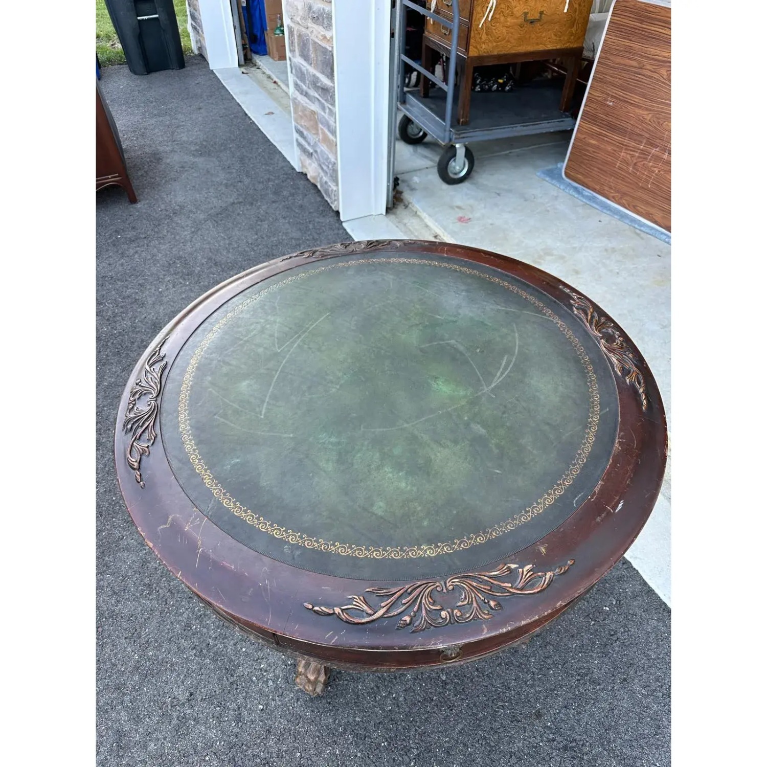 Victorian Carved Mahogany and Oak Center Table - image-5