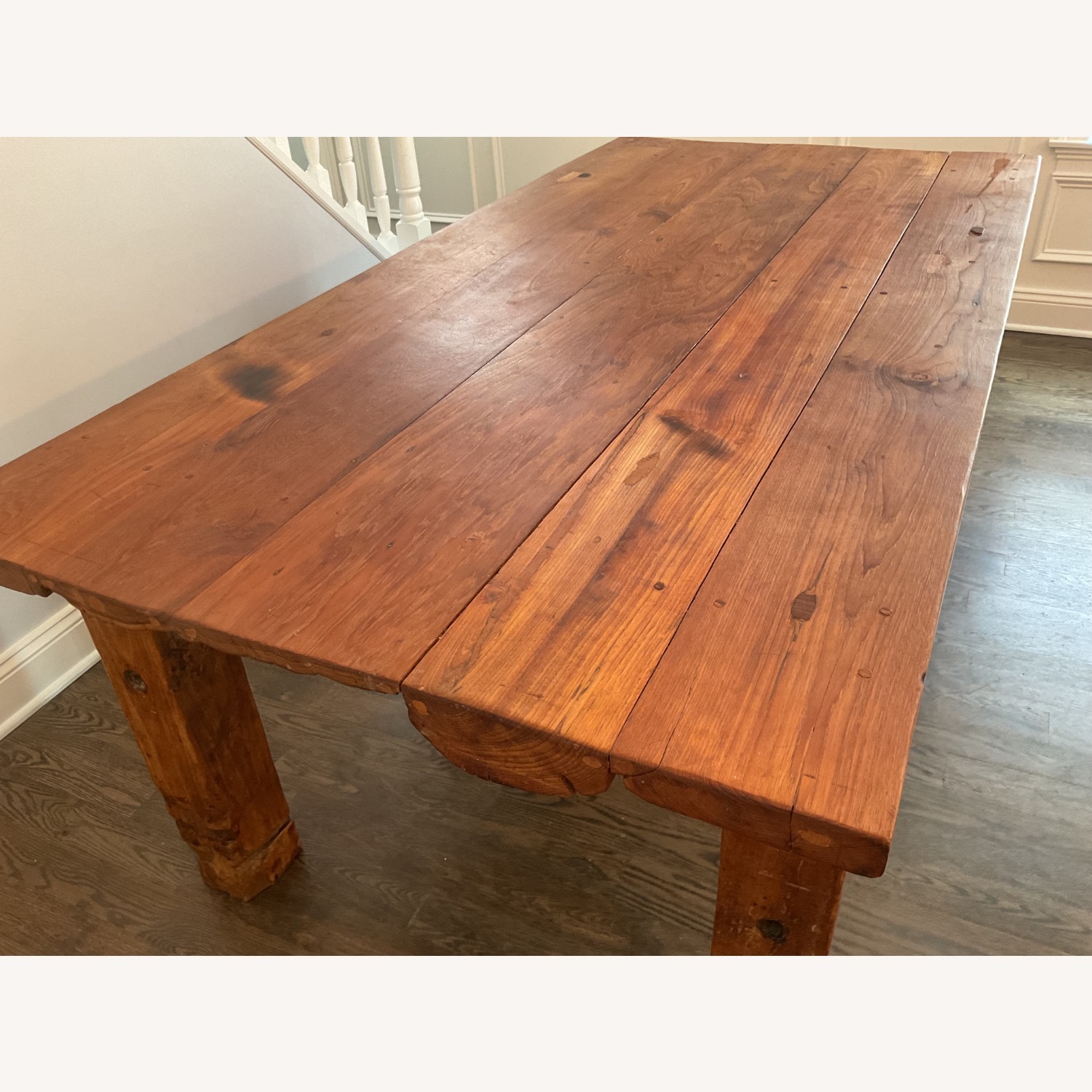 Solid Wood Farmhouse Dining Table With Live Edge - image-3