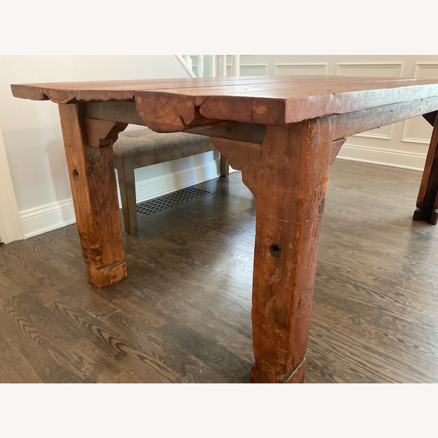Solid Wood Farmhouse Dining Table With Live Edge - image-2