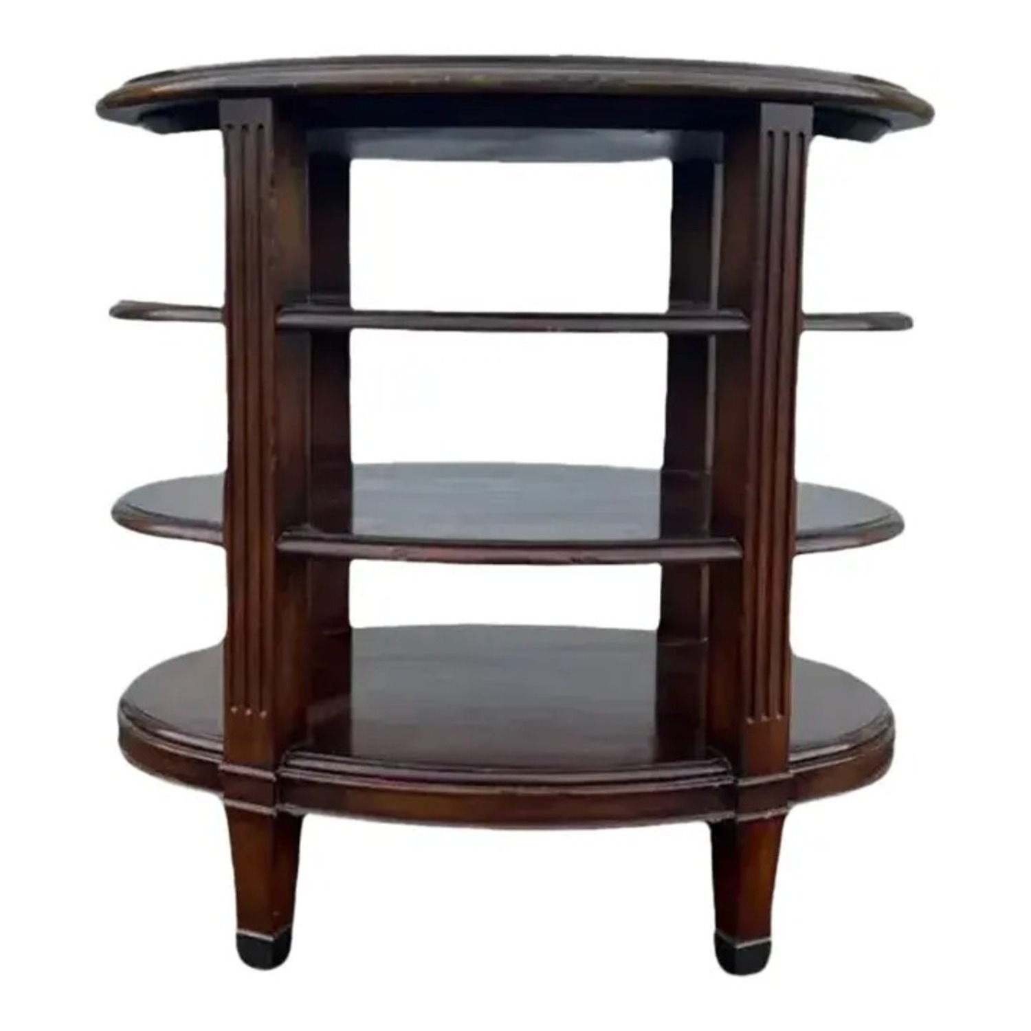 1970s 3-Tiered Oval Side Table - image-1
