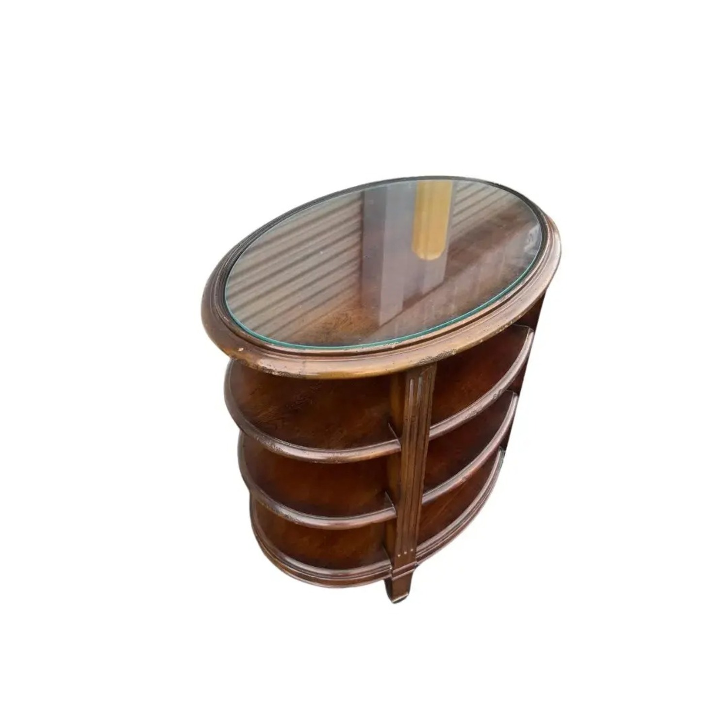 1970s 3-Tiered Oval Side Table - image-2
