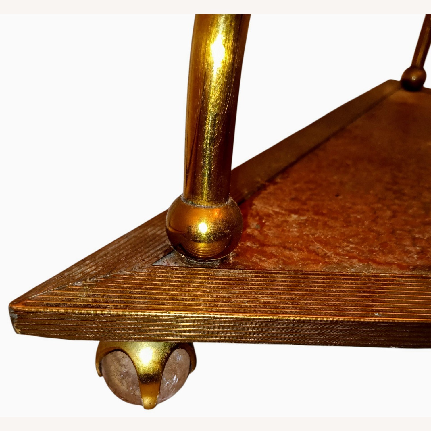Vintage/Antique Finds Gold Brass Floor Lamp - image-10
