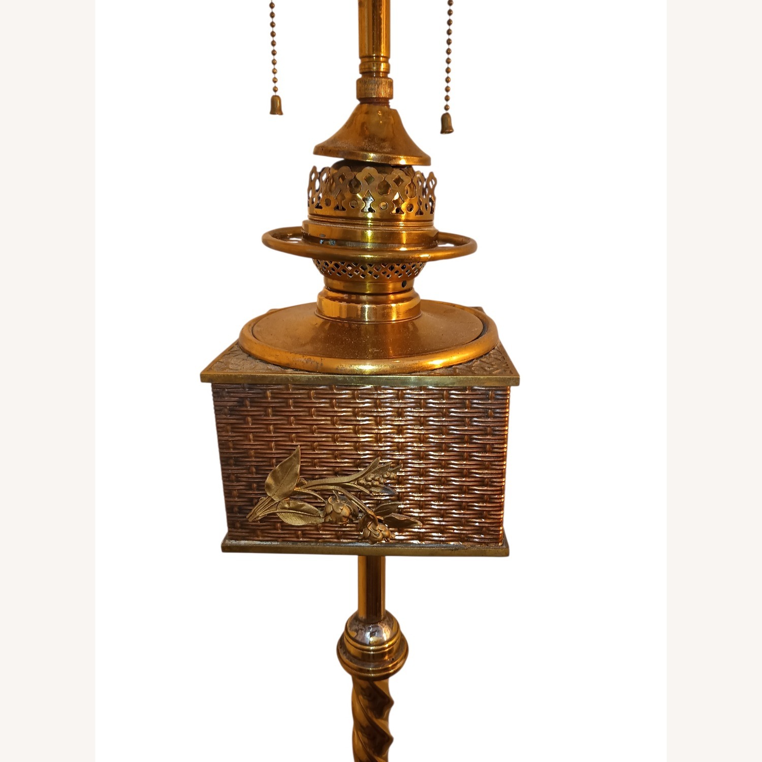 Vintage/Antique Finds Gold Brass Floor Lamp - image-5