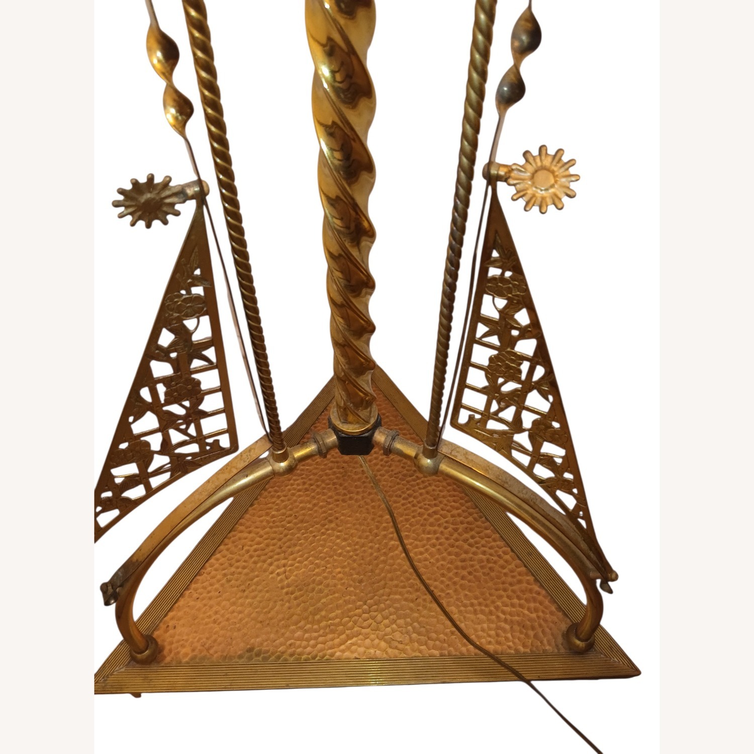 Vintage/Antique Finds Gold Brass Floor Lamp - image-17