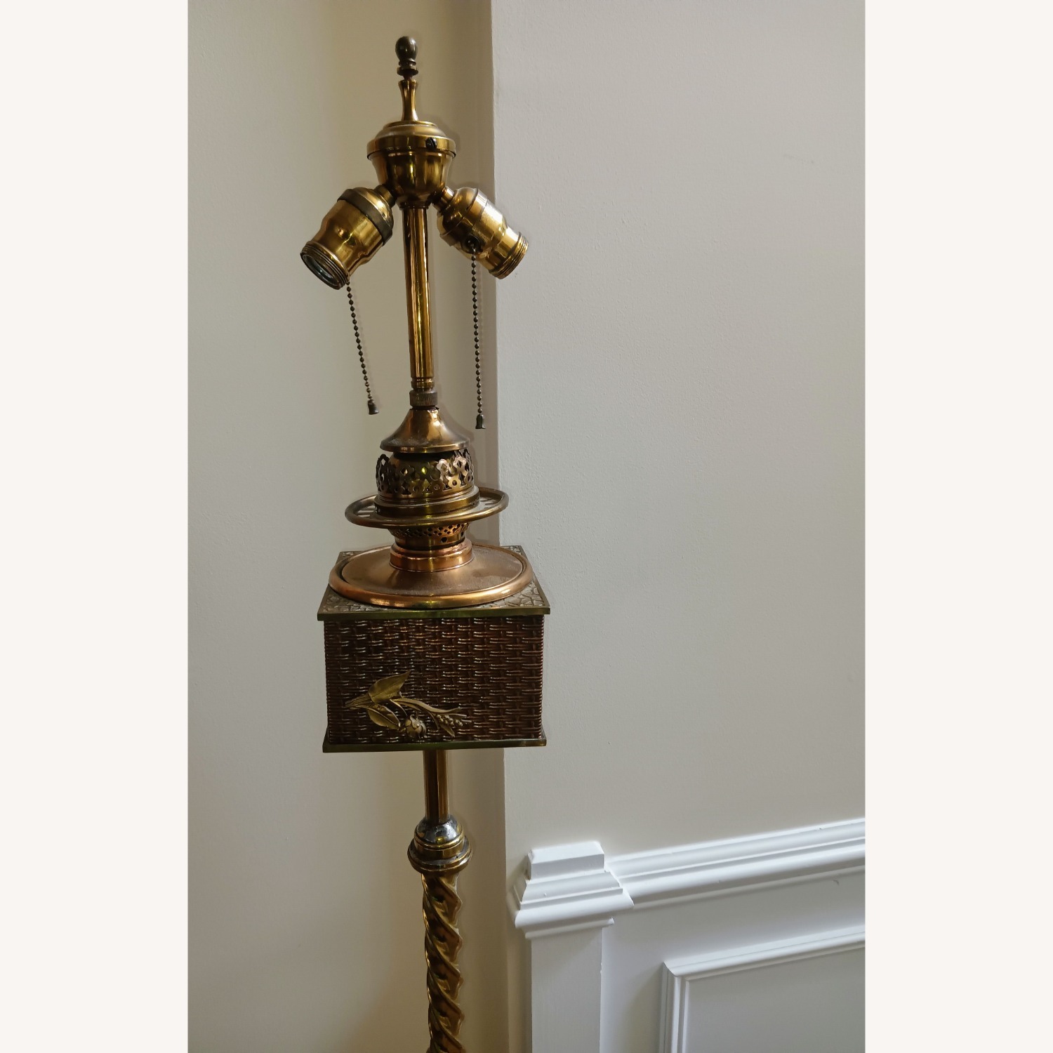 Vintage/Antique Finds Gold Brass Floor Lamp - image-16