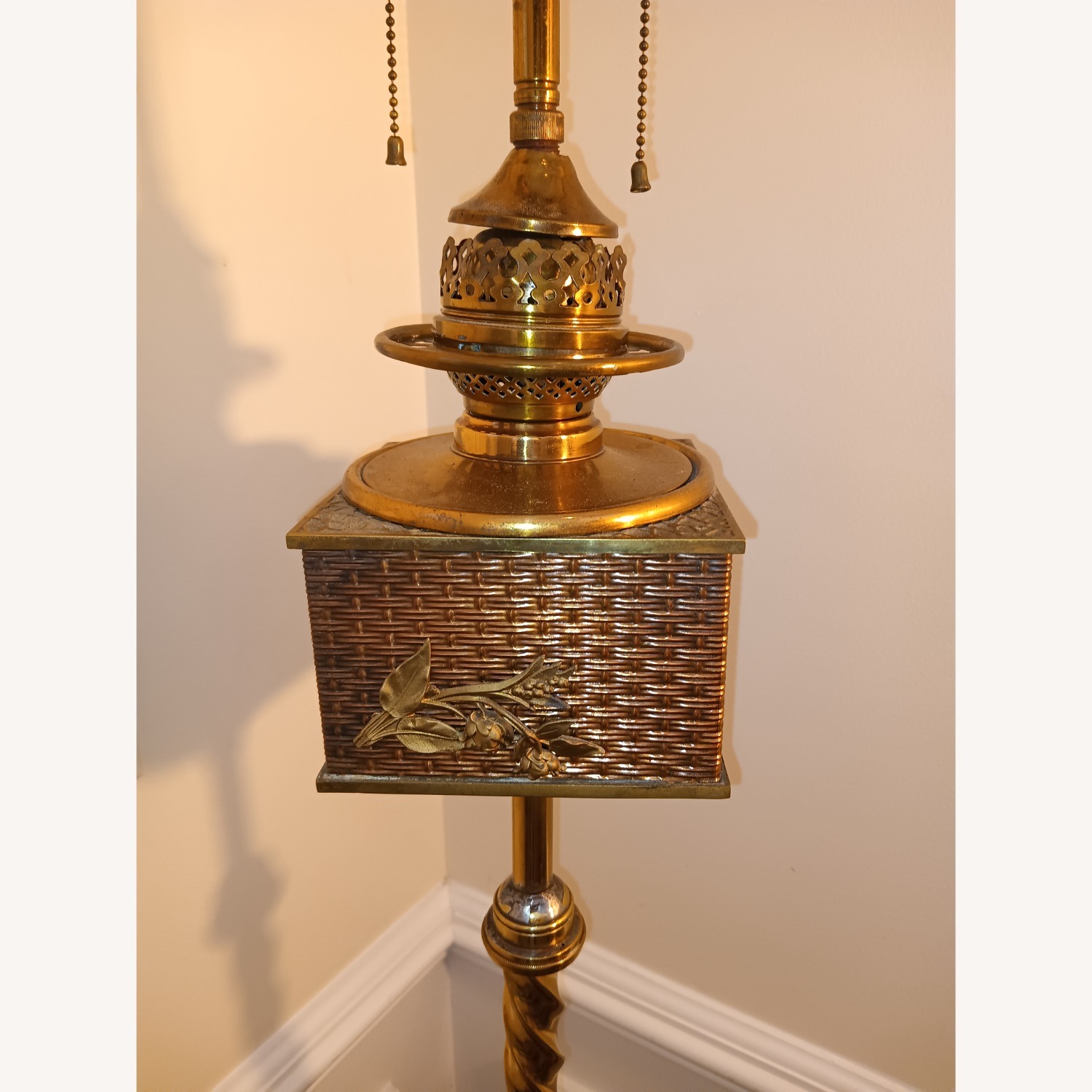 Vintage/Antique Finds Gold Brass Floor Lamp - image-15