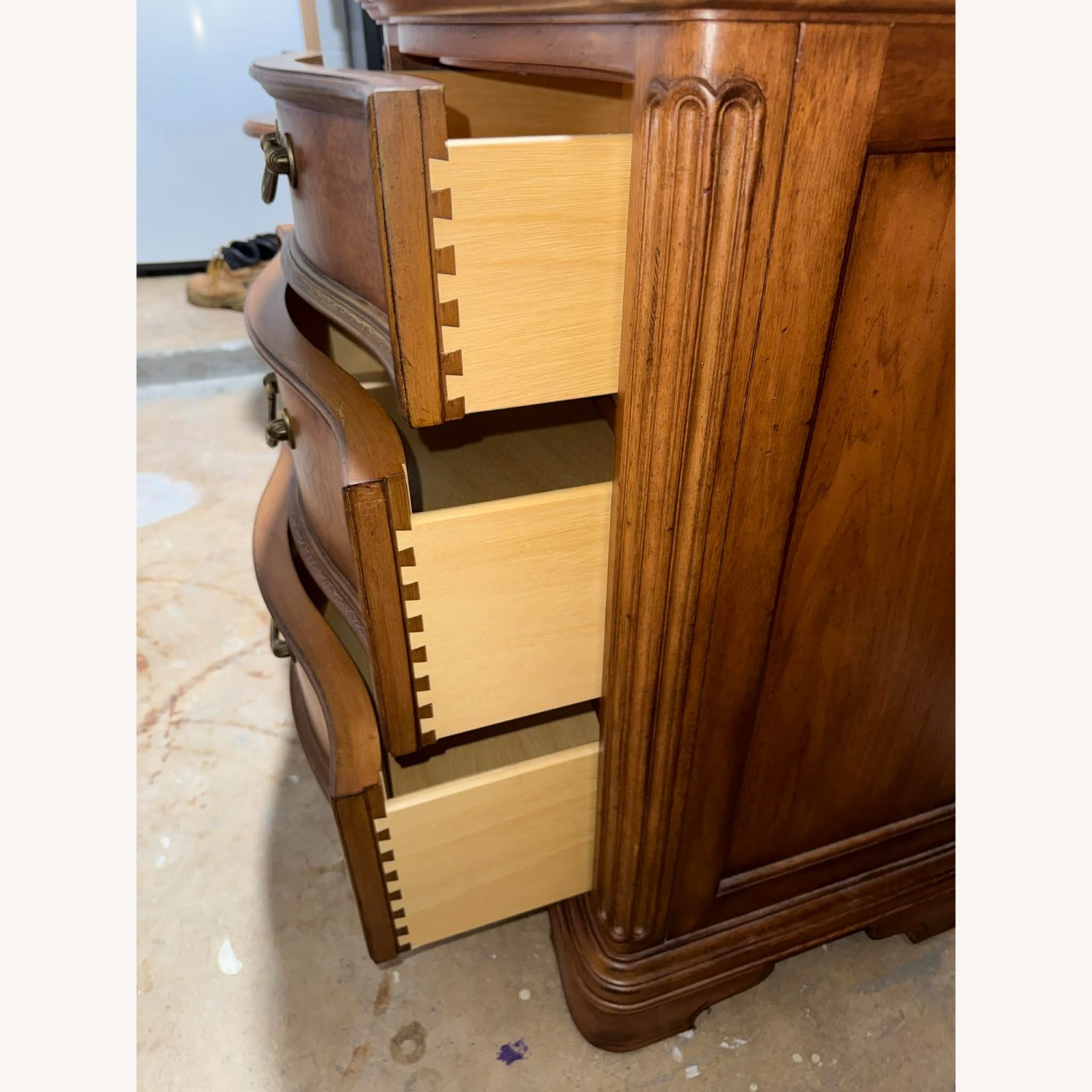 Vintage Thomasville BurlWood Dresser and Nightstands - image-29