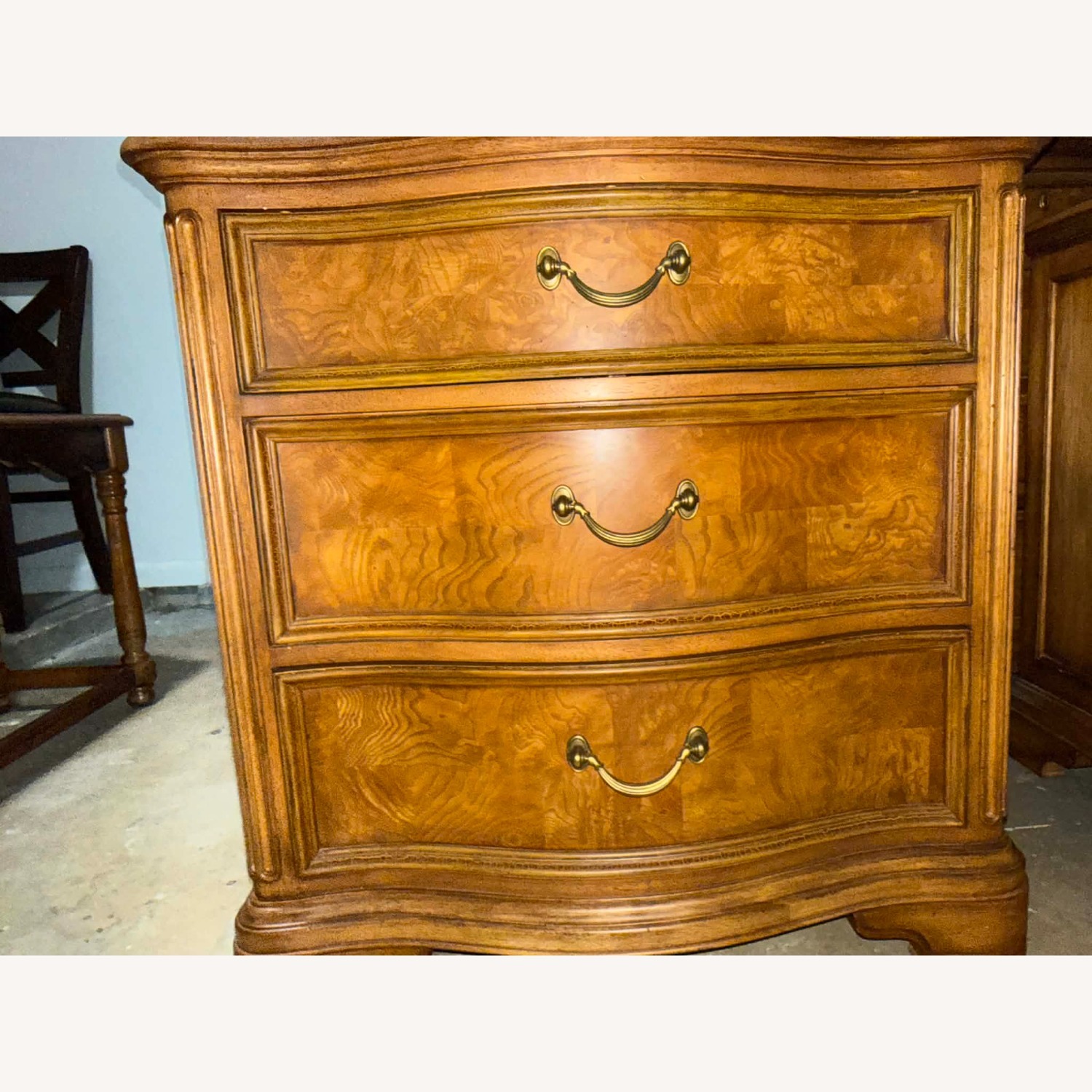Vintage Thomasville BurlWood Dresser and Nightstands - image-26