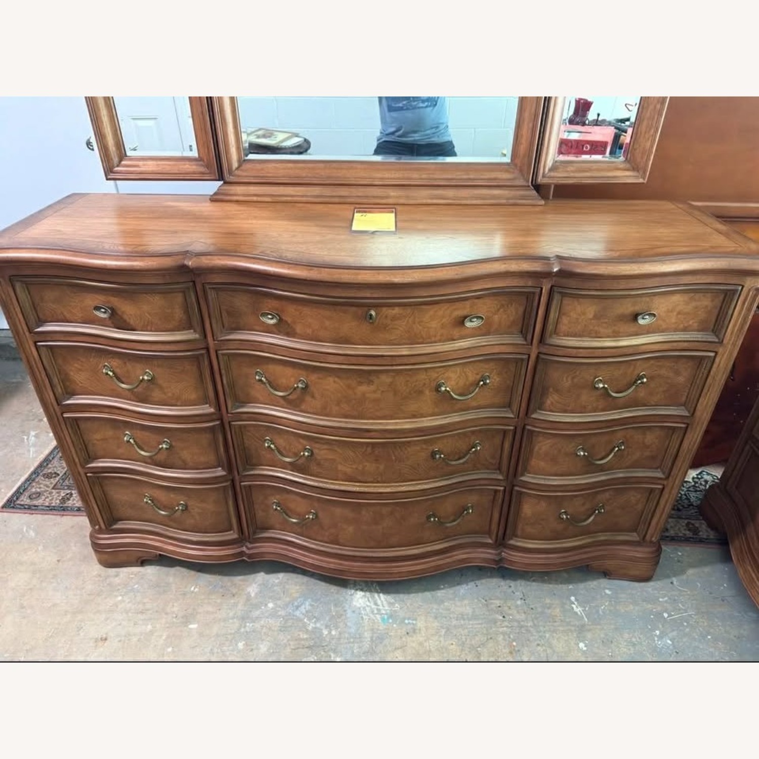 Vintage Thomasville BurlWood Dresser and Nightstands - image-19