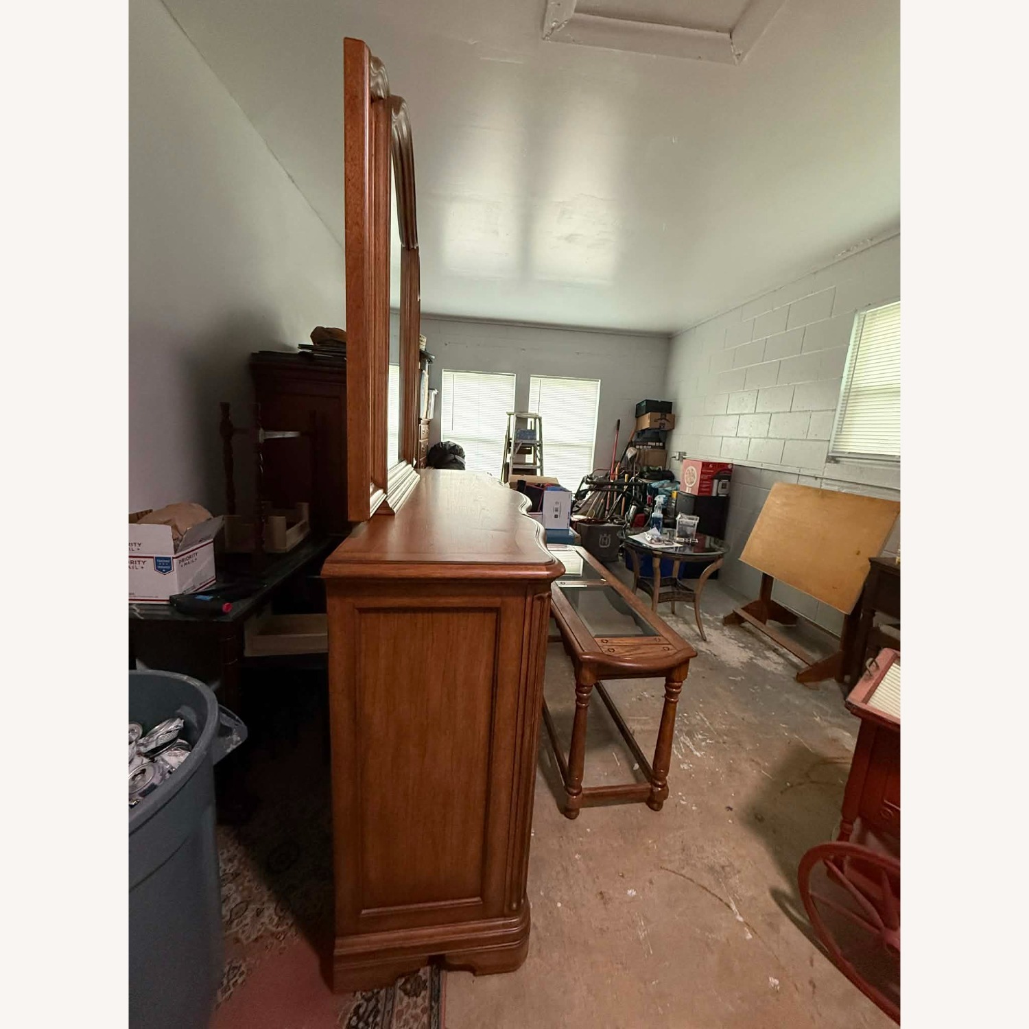 Vintage Thomasville BurlWood Dresser and Nightstands - image-16