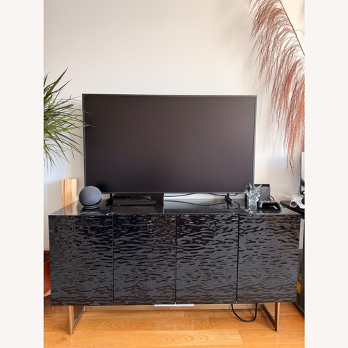 Used CB2 Ripple Black Lacquer Media Storage for sale on AptDeco