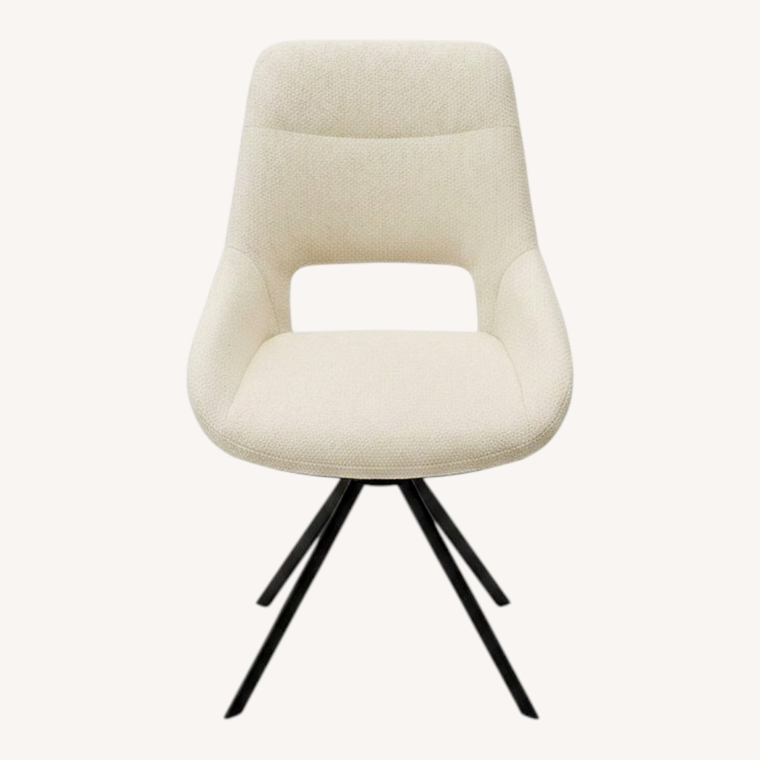 Natural Fabric Swivel Office Chair - image-0