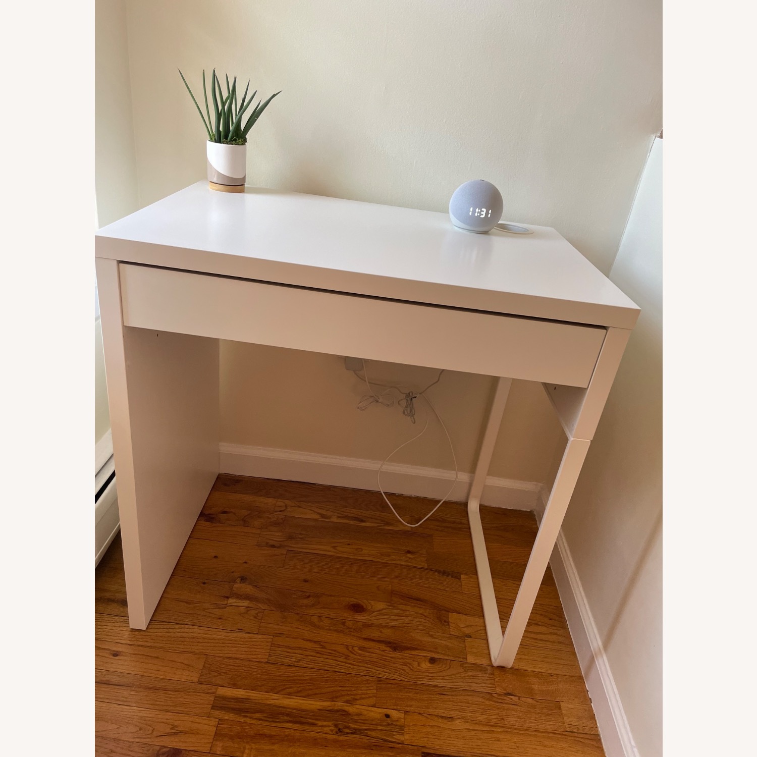 IKEA White Micke Desk - image-5