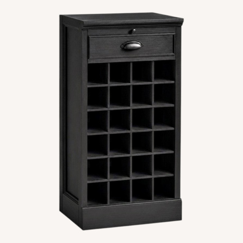 Used Pottery Barn Black Wood Bar Cart for sale on AptDeco