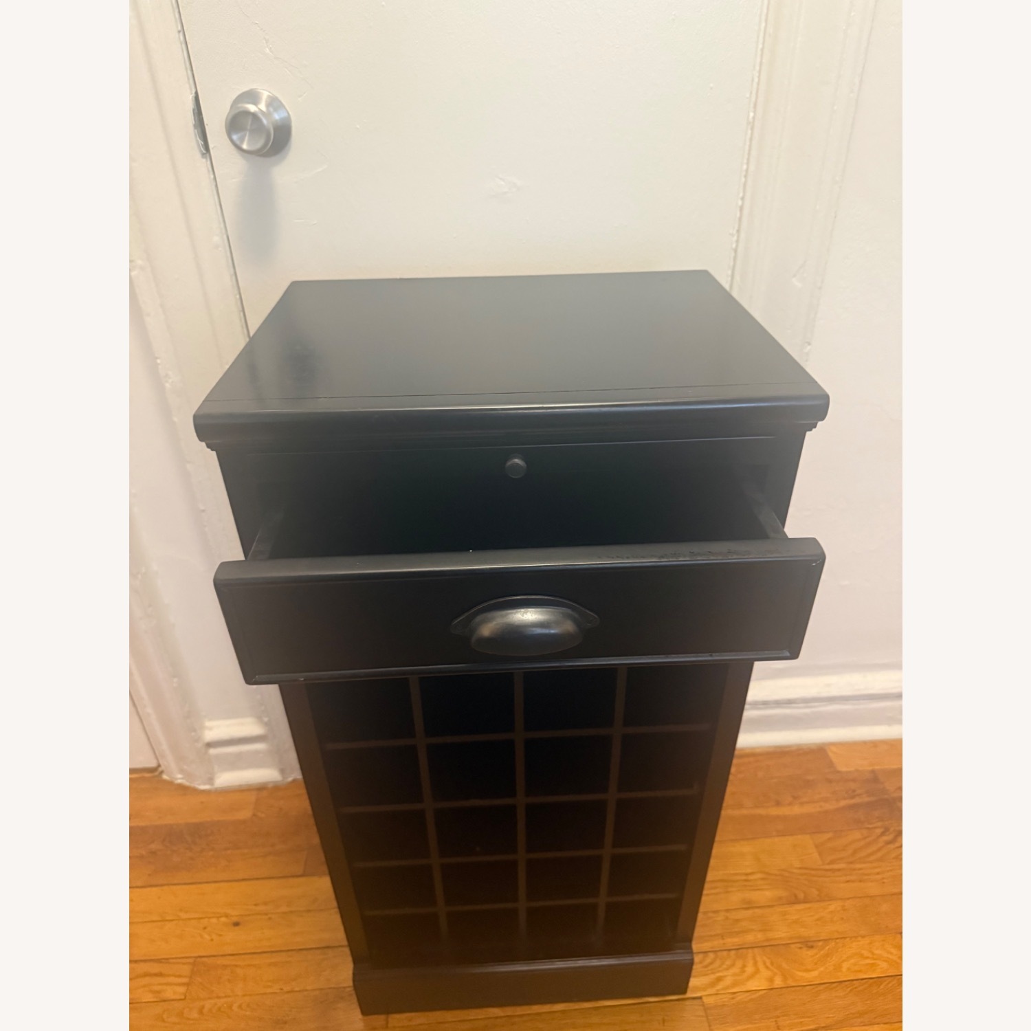Pottery Barn Black Wood Bar Cart - image-5
