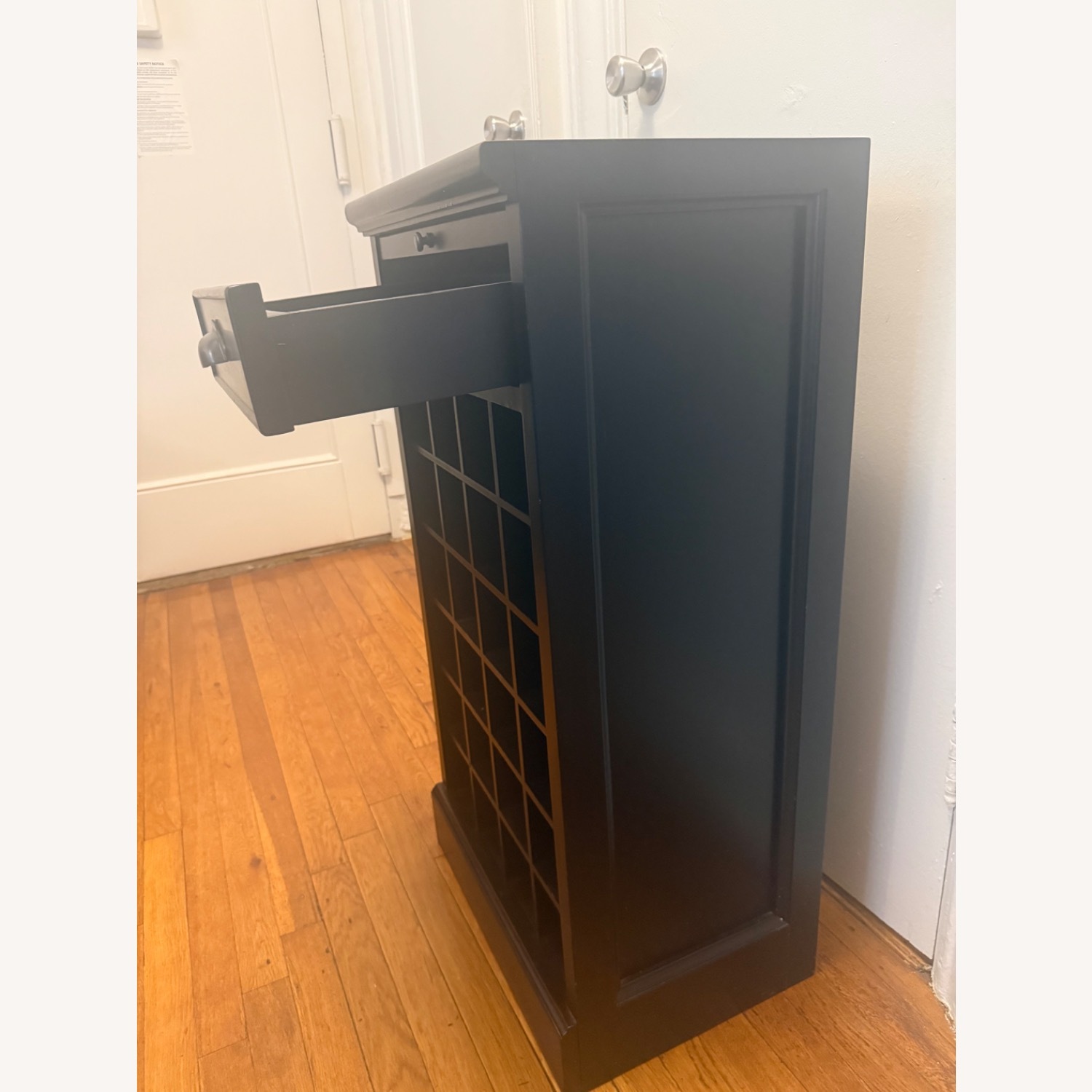 Pottery Barn Black Wood Bar Cart - image-3