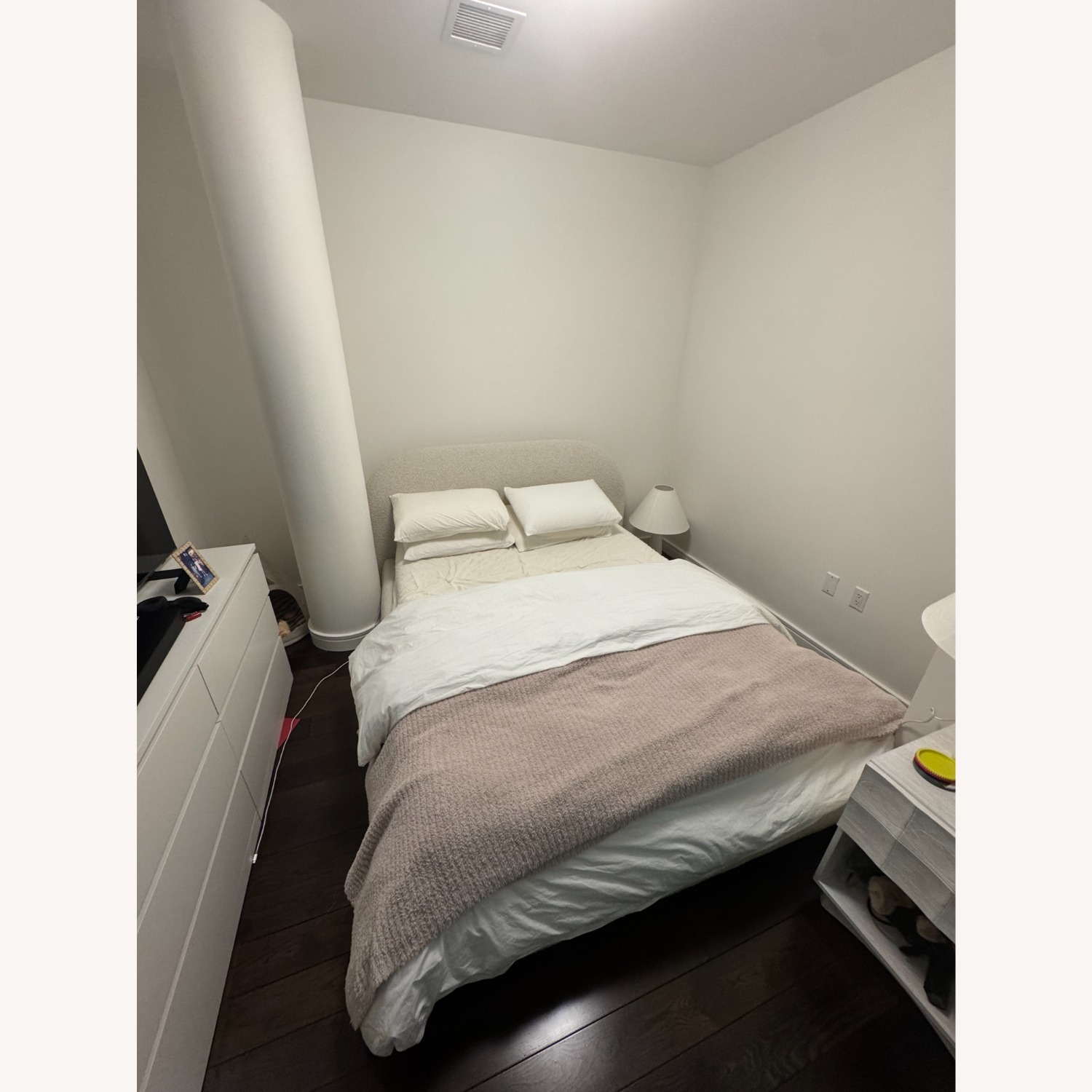 Ebern Designs Natural Boucle Queen Bed - image-2