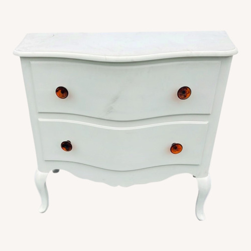 Used Hand-Painted White French Provincial Cabinet for sale on AptDeco