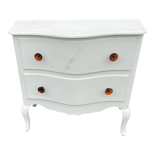 Used Hand-Painted White French Provincial Cabinet for sale on AptDeco