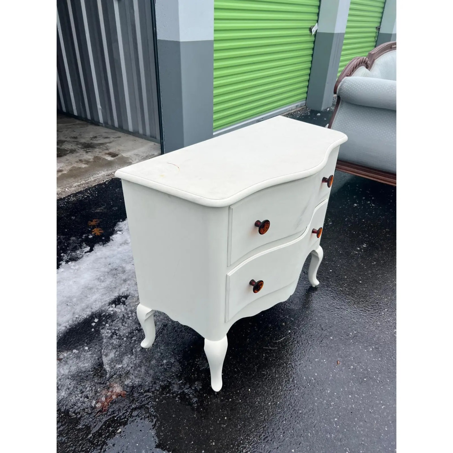 Hand-Painted White French Provincial Cabinet  - image-5