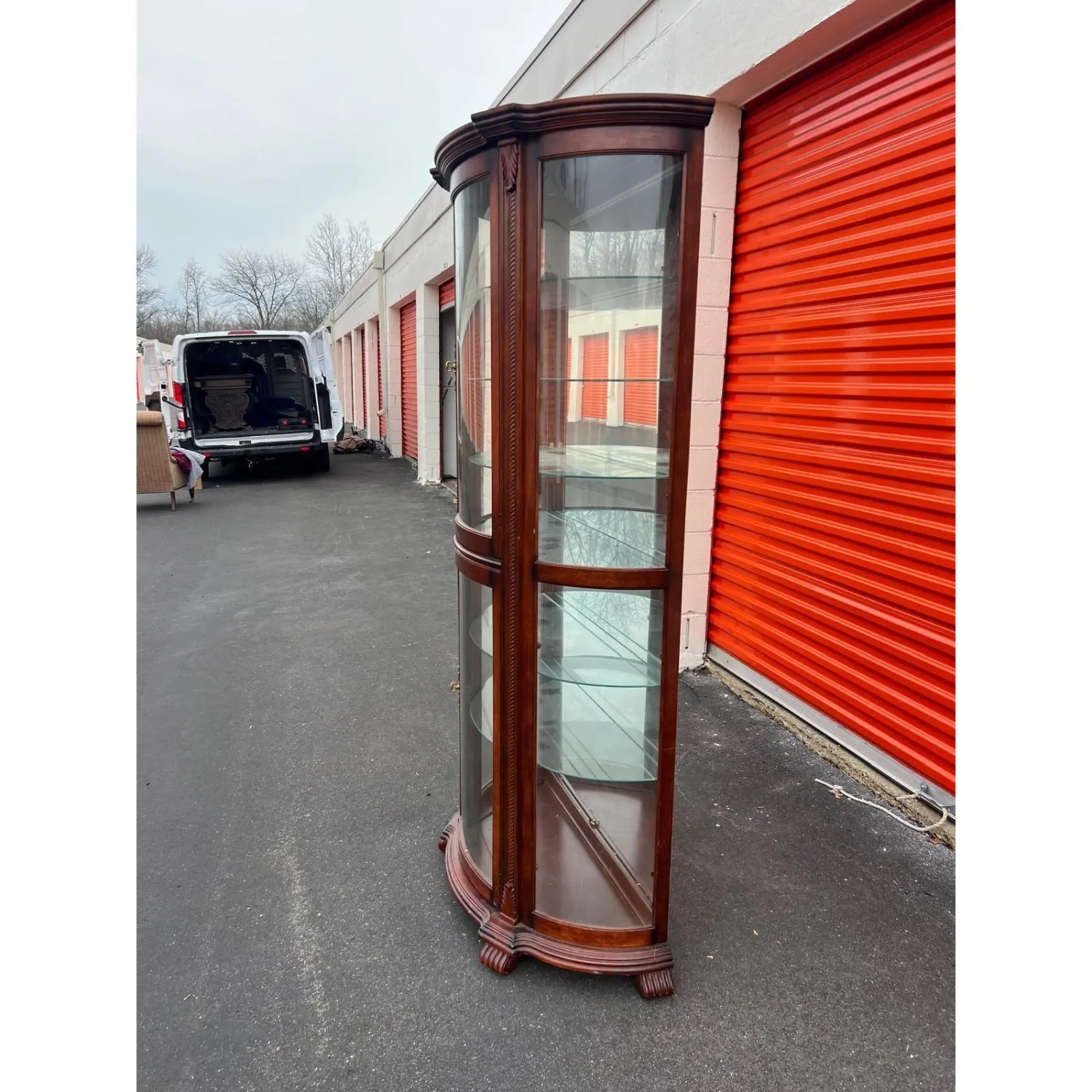 Pulaski Bowed Glass Illuminated Curio Cabinet - image-3