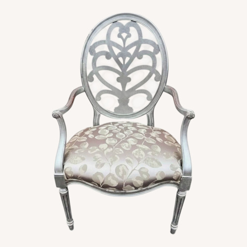 Used Carved Oval Hollywood Regency Accent Armchair for sale on AptDeco