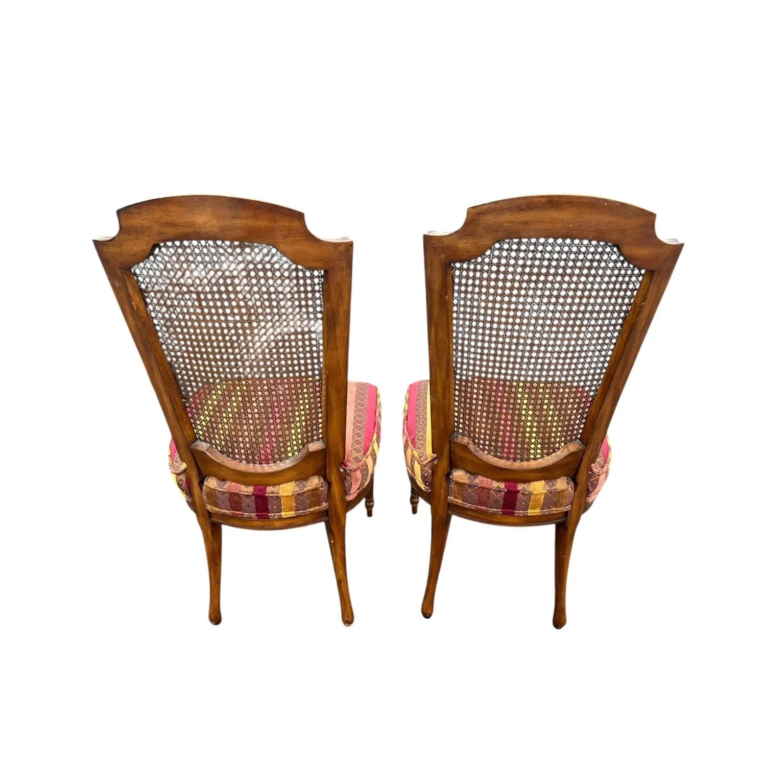 Classic Dining Table and Four Cane-Back Chairs - image-9