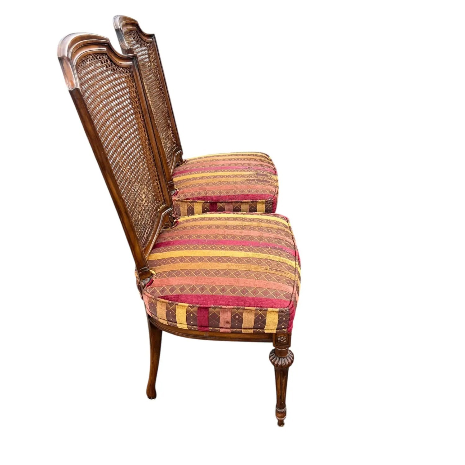 Classic Dining Table and Four Cane-Back Chairs - image-6