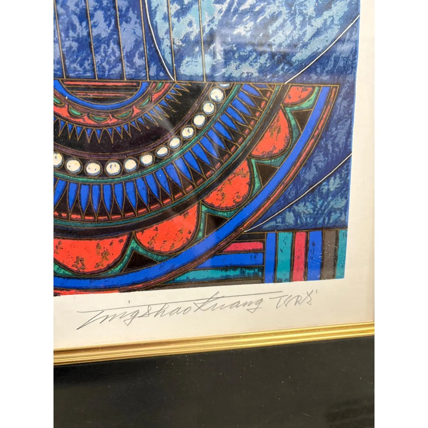 Vibrant Mid-Century Modern Figurative Lithograph - image-4