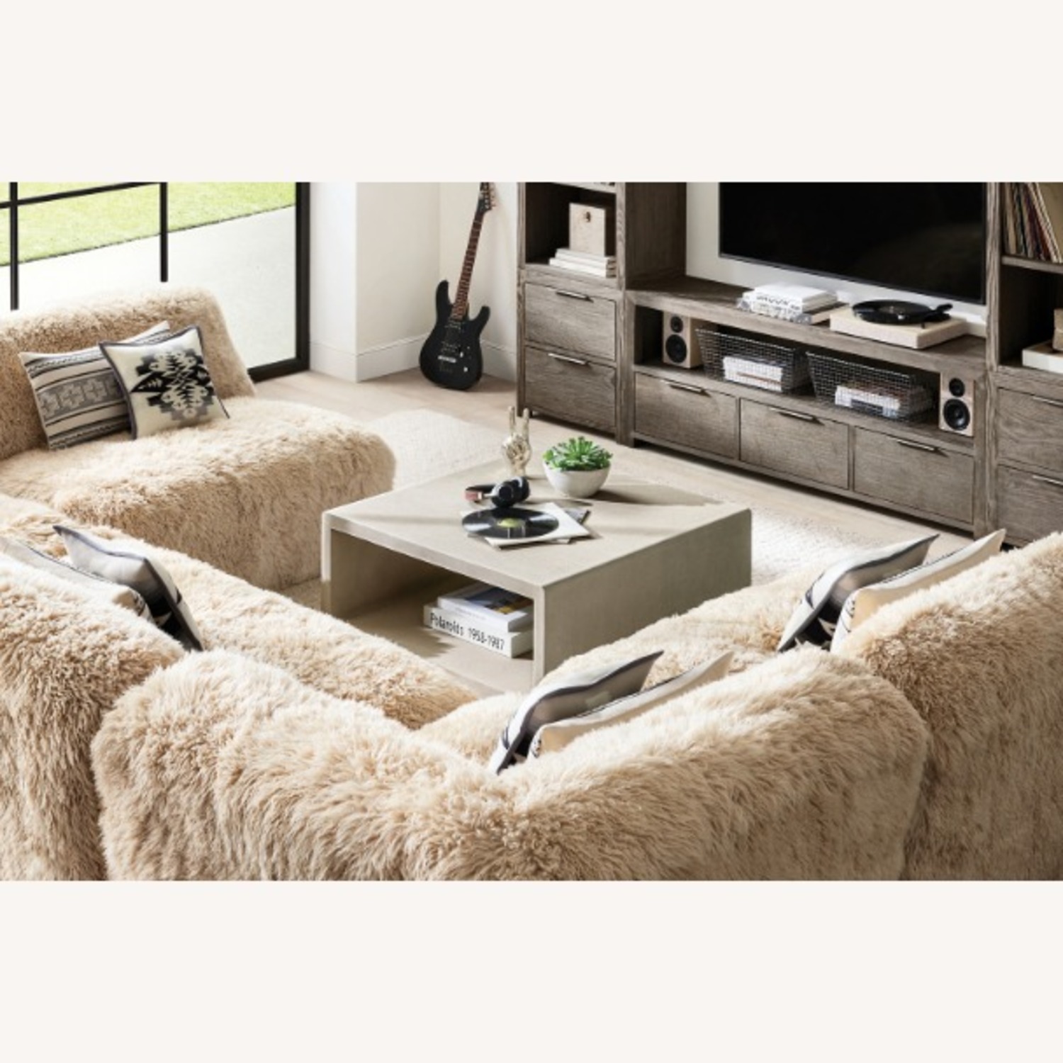 Restoration Hardware Light Gray Rex Coffee Table - image-2