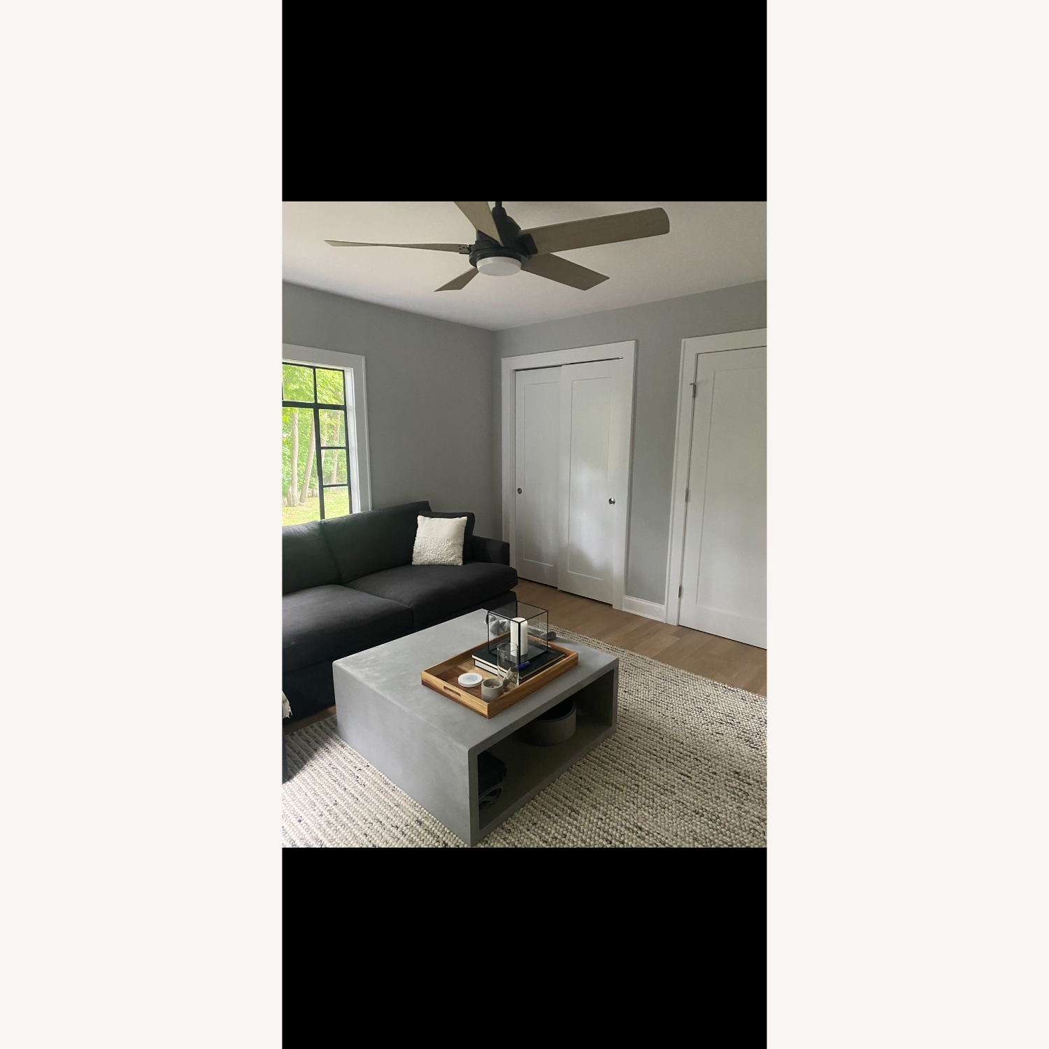 Restoration Hardware Light Gray Rex Coffee Table - image-4