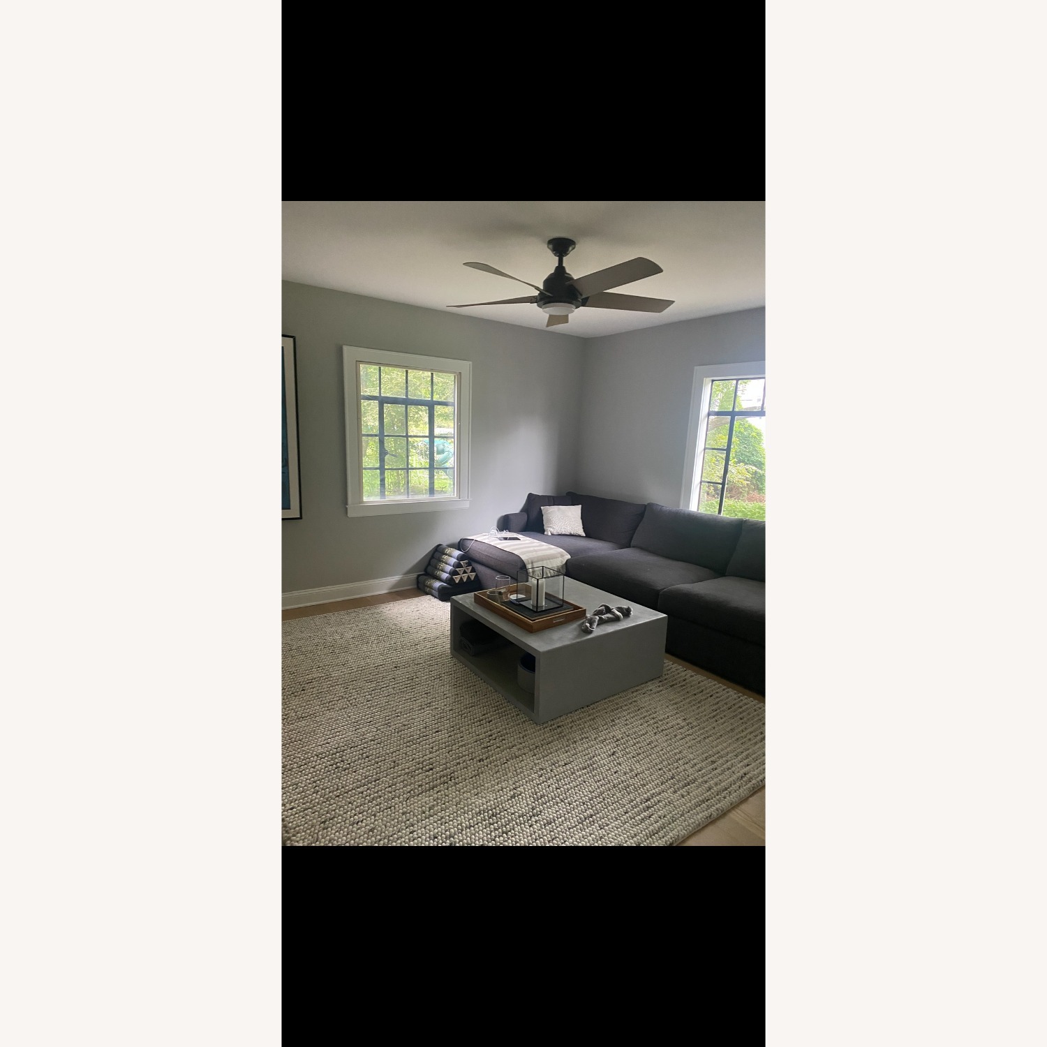 Restoration Hardware Light Gray Rex Coffee Table - image-3