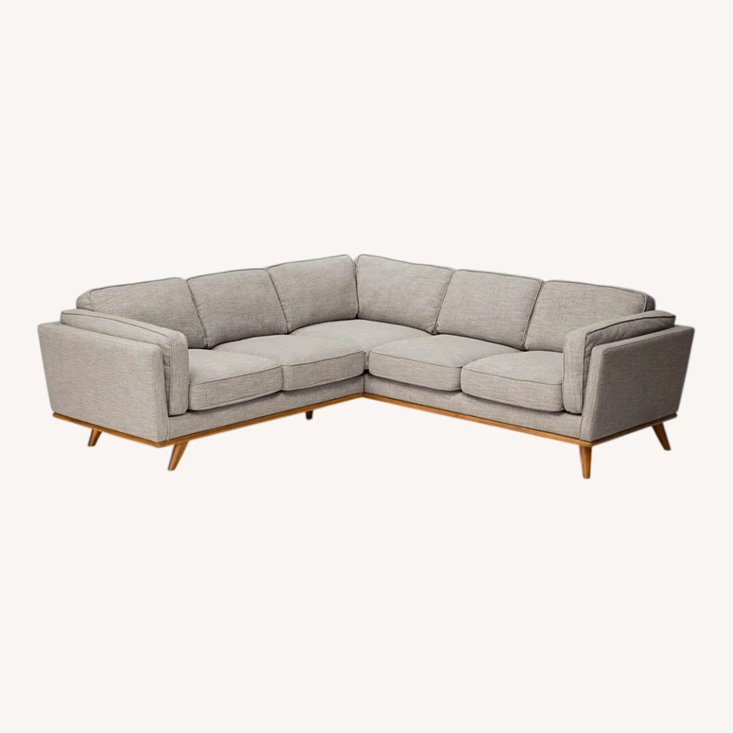 Article Timber 93" Corner Sectional - Rain Cloud Gray - image-0