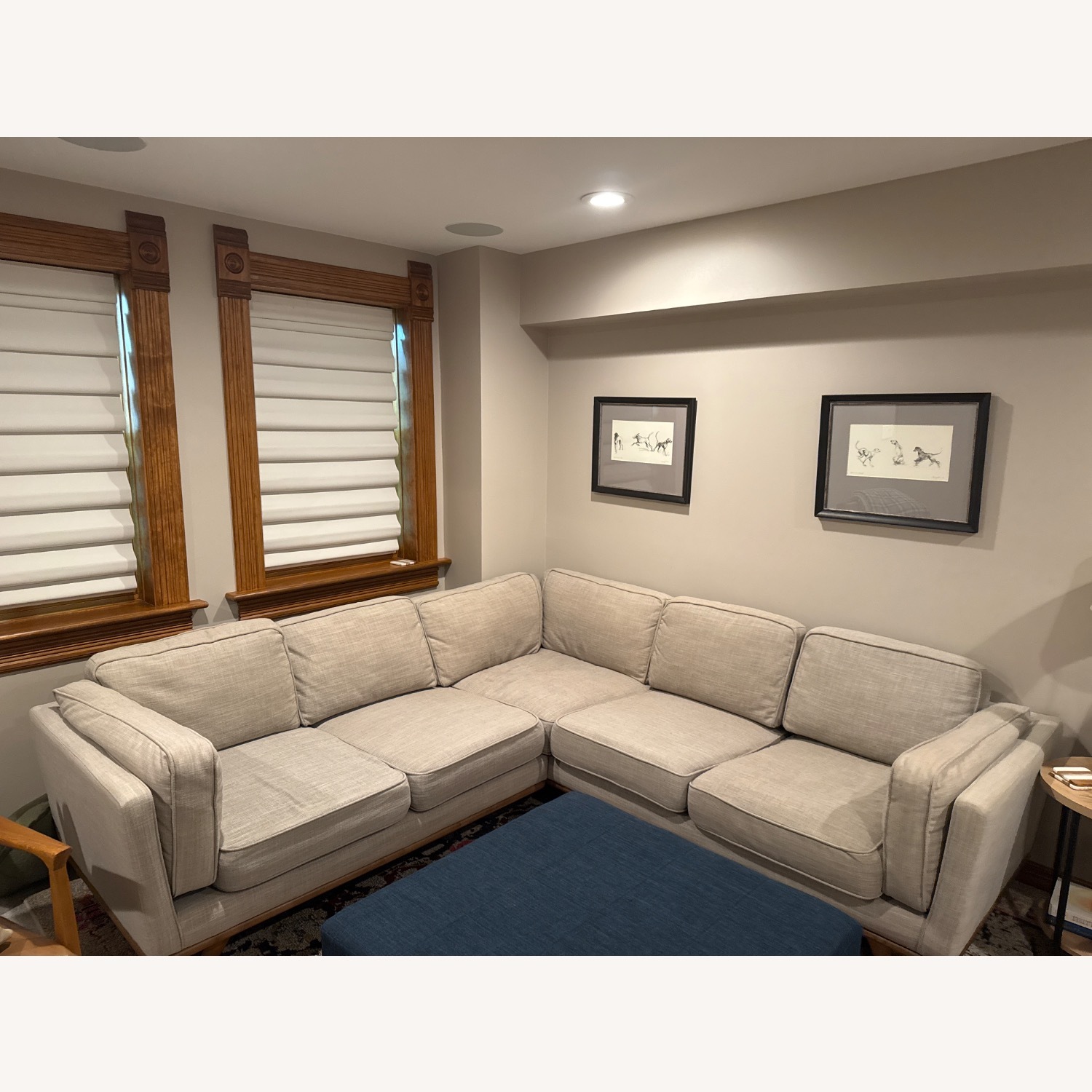 Article Timber 93" Corner Sectional - Rain Cloud Gray - image-1