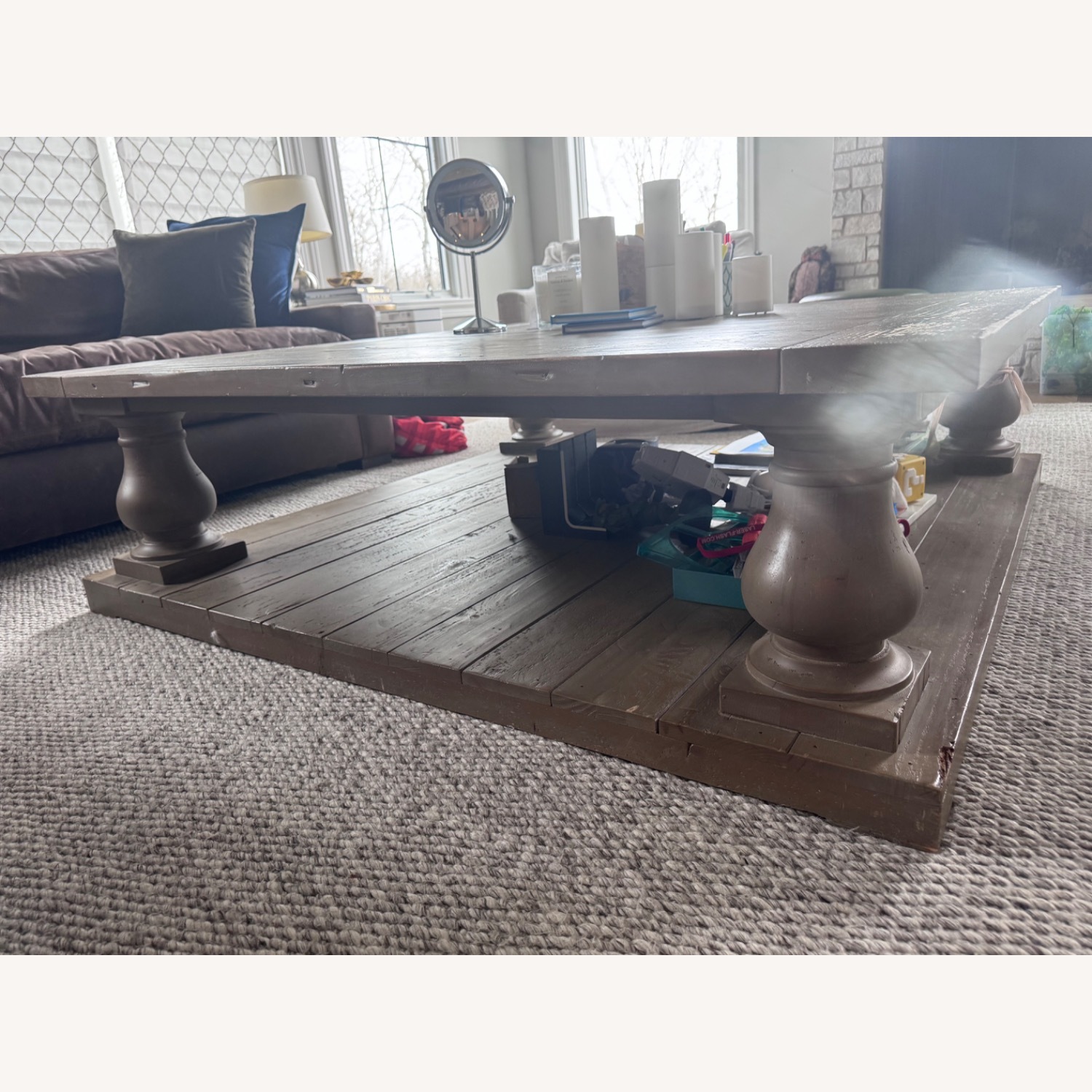 Balustrade Salvaged Wood Coffee Table - image-3