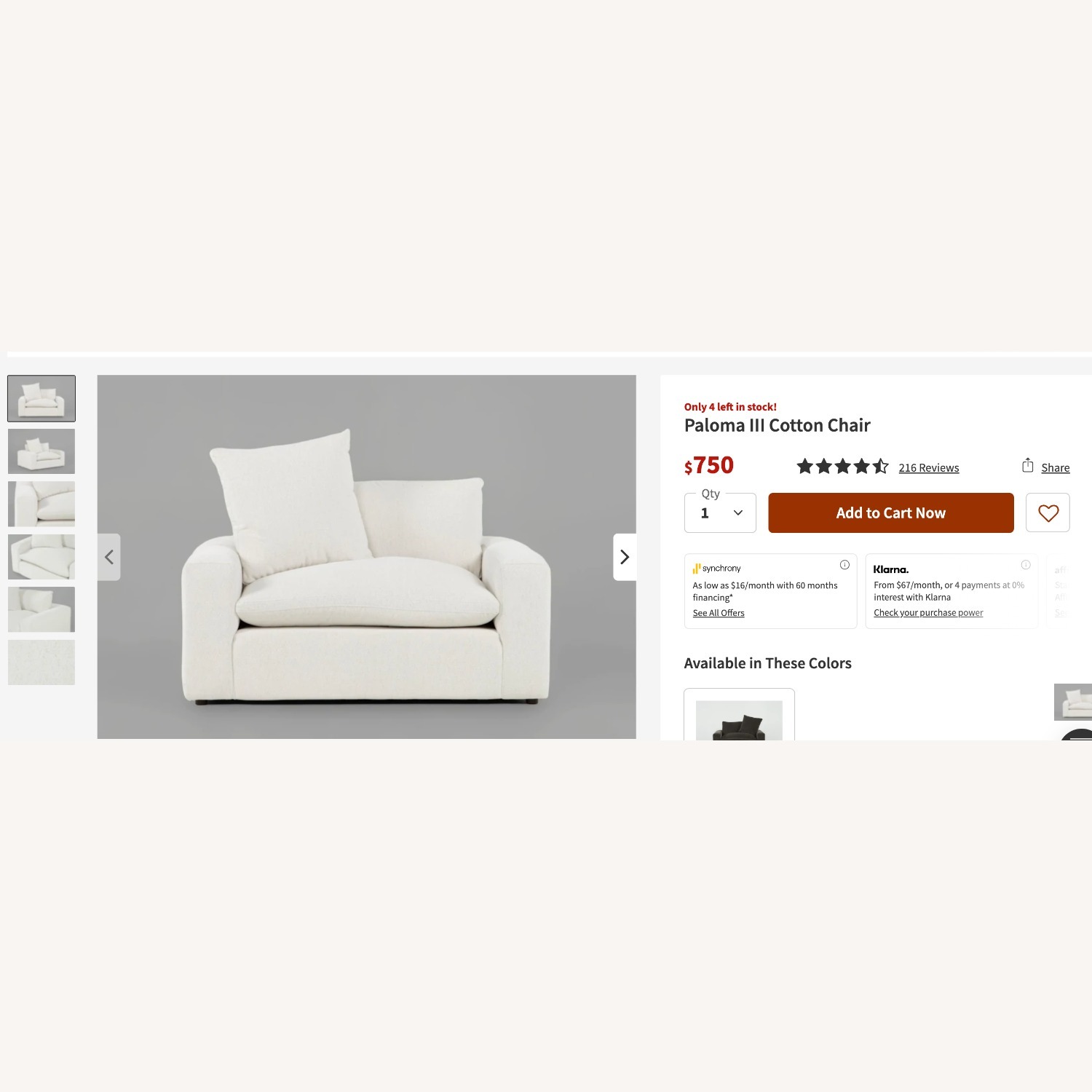 Living Spaces Paloma 58” Oversized Accent Chair - image-4