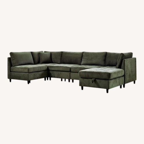 Used Modular Sectional Couch With Storage Ottoman for sale on AptDeco