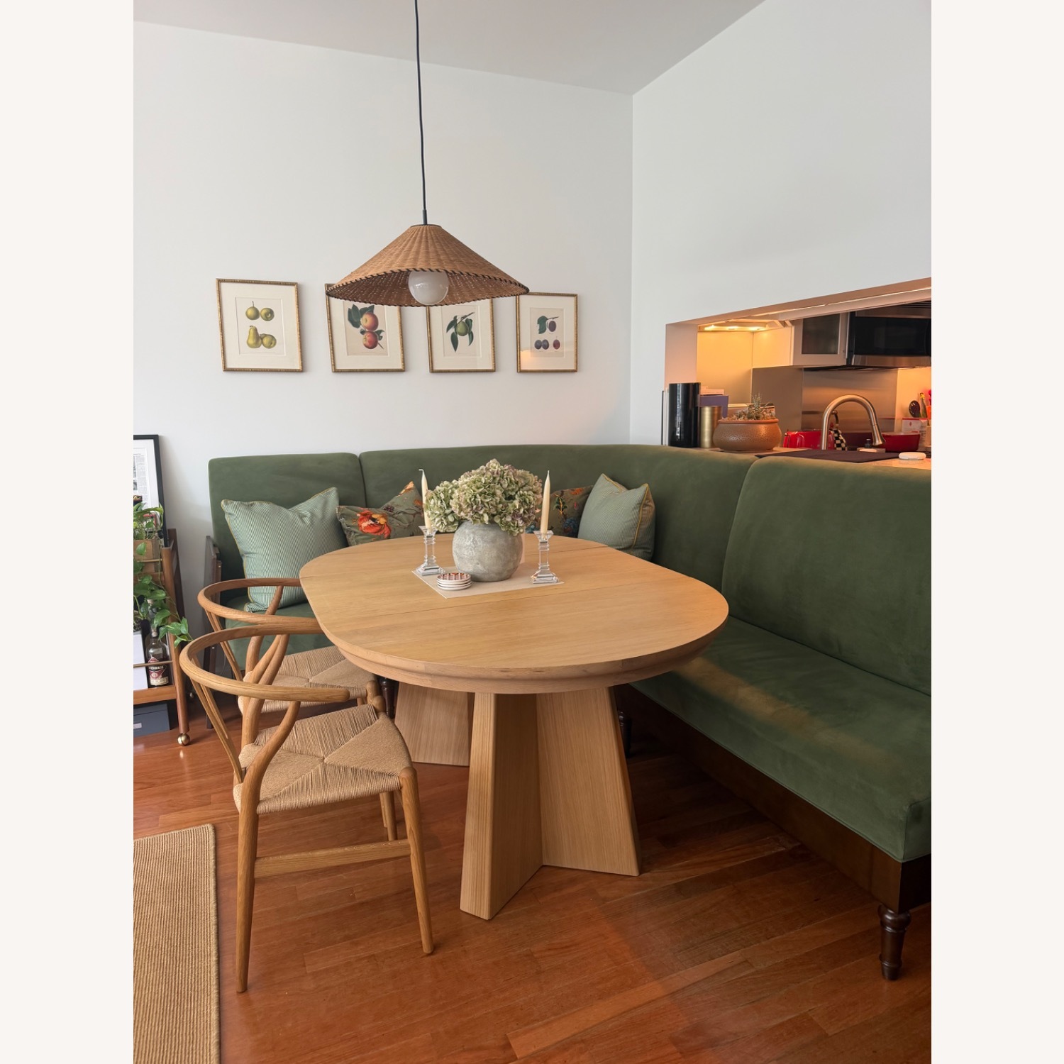 Pottery Barn Hayworth Velvet Dining Banquette - image-1