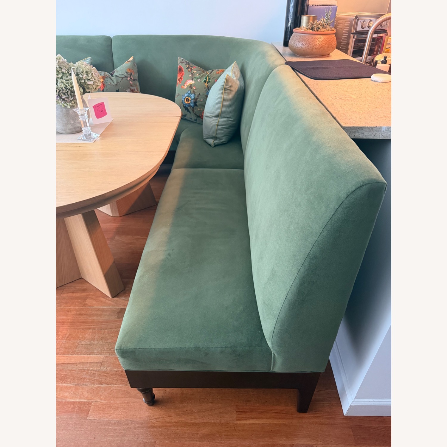 Pottery Barn Hayworth Velvet Dining Banquette - image-4