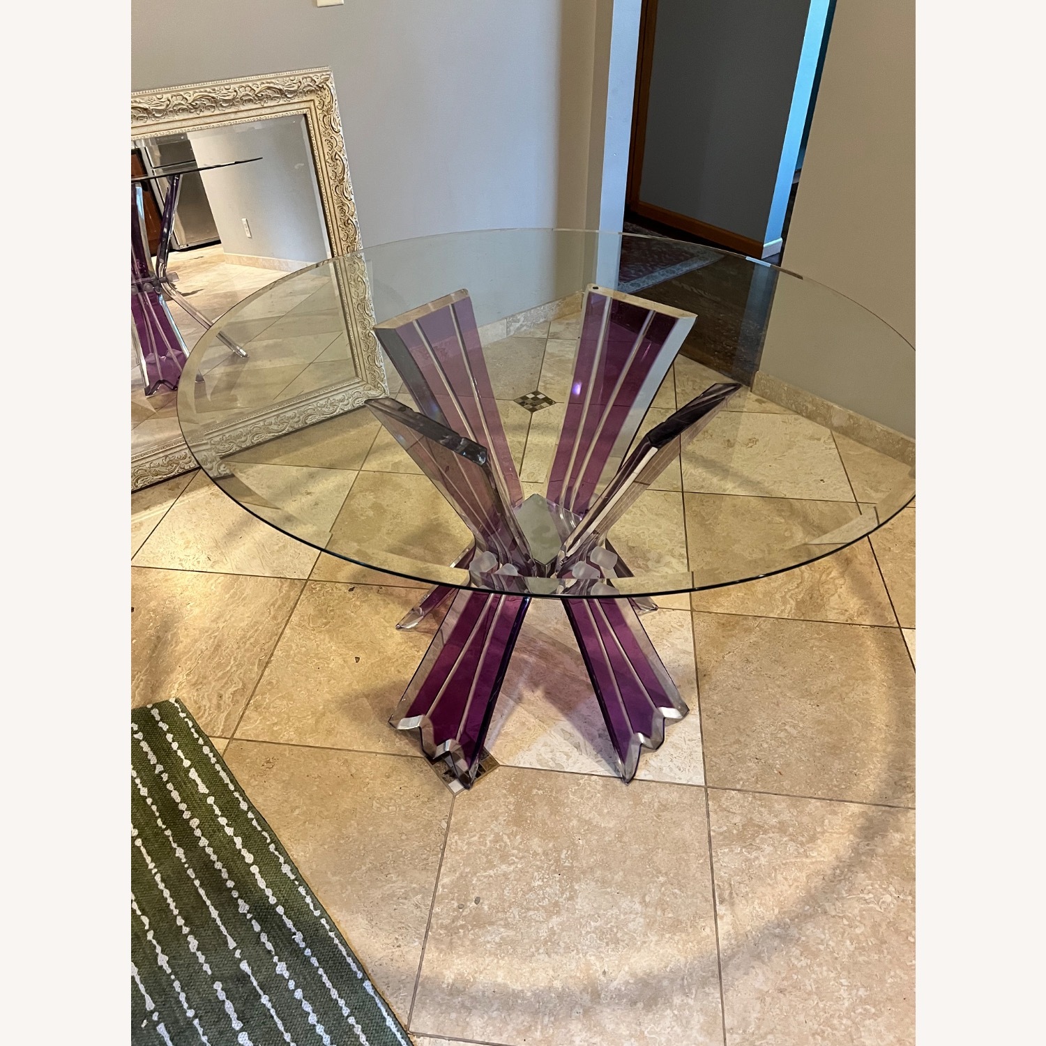 Vintage Lucite and Glass Table - image-1