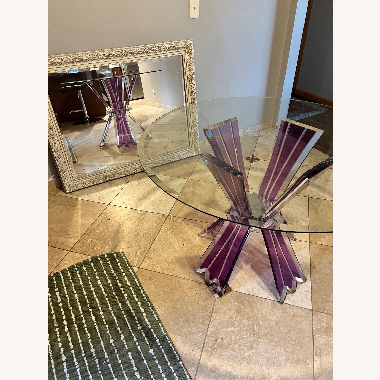 Vintage Lucite and Glass Table - image-3