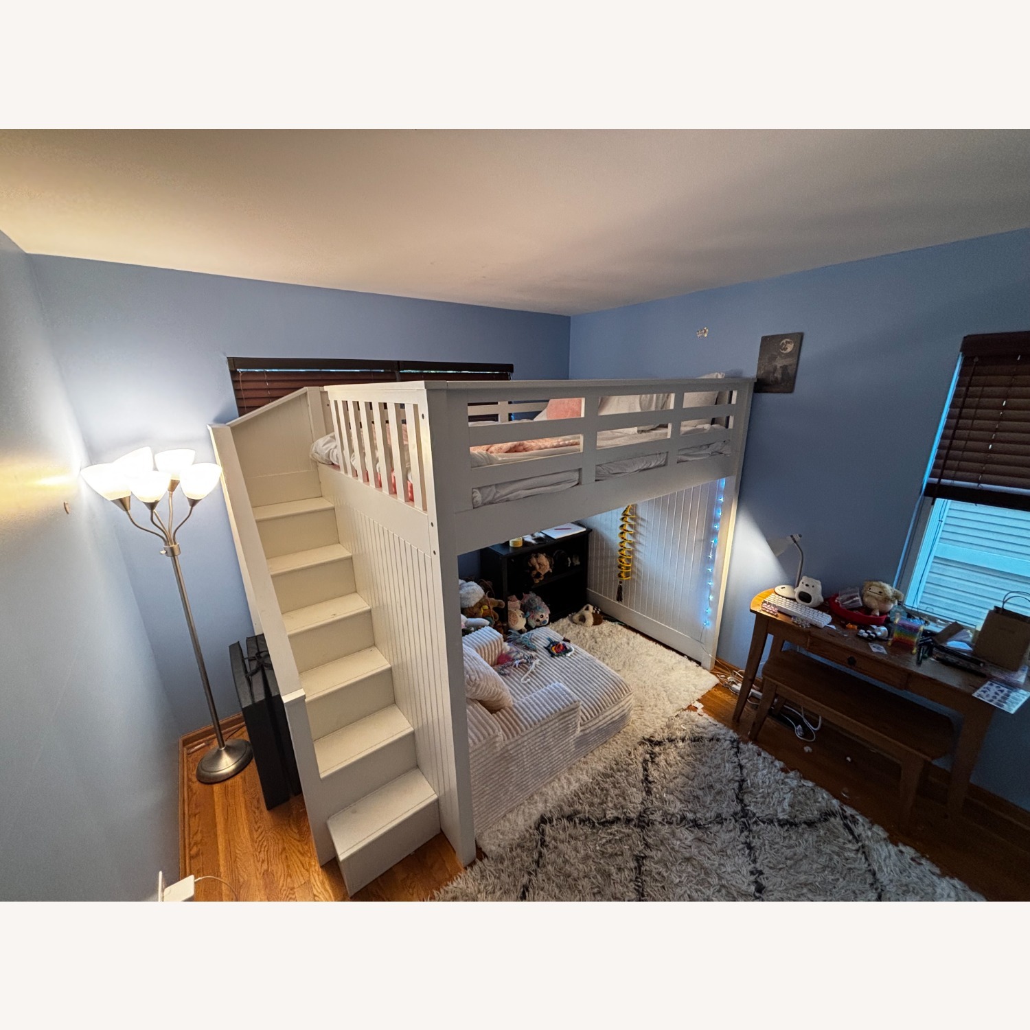 Catalina Stair Loft Bed, Full, Simply White - image-2