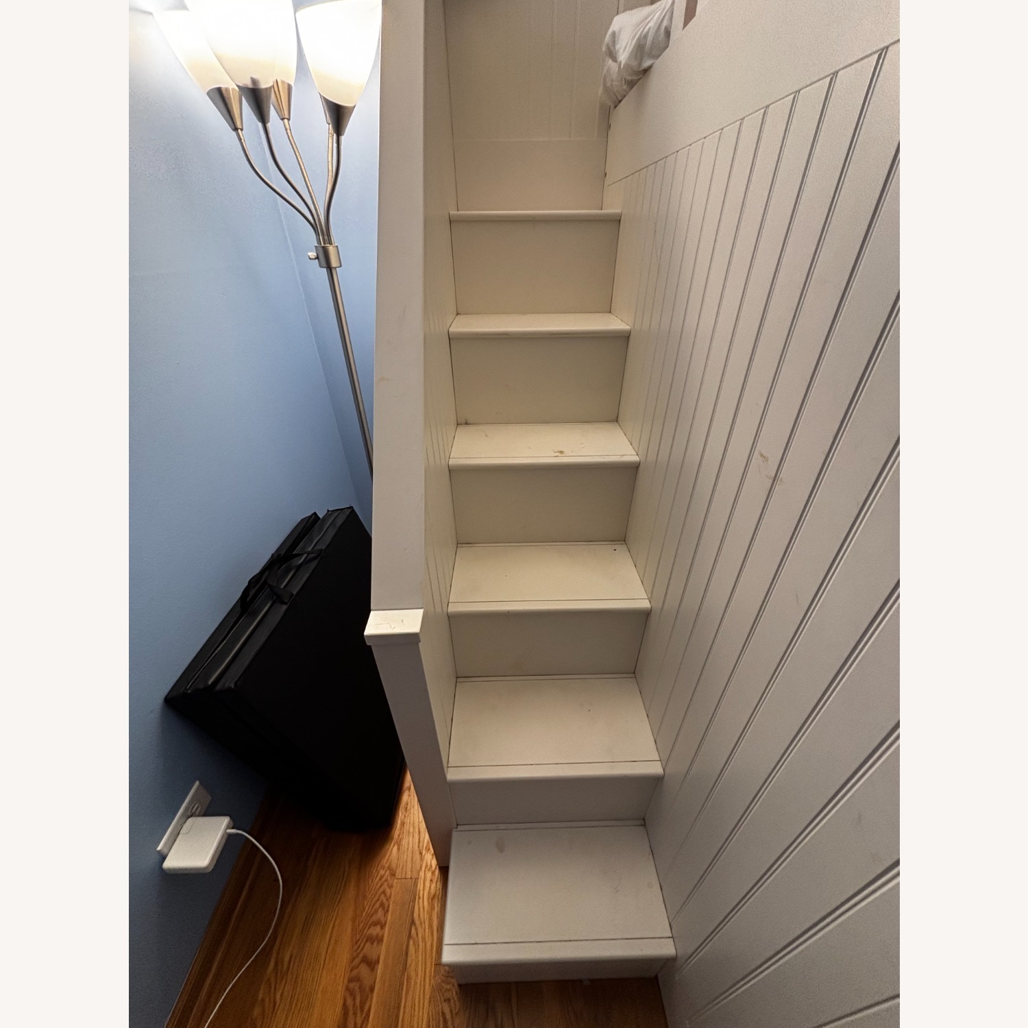 Catalina Stair Loft Bed, Full, Simply White - image-5