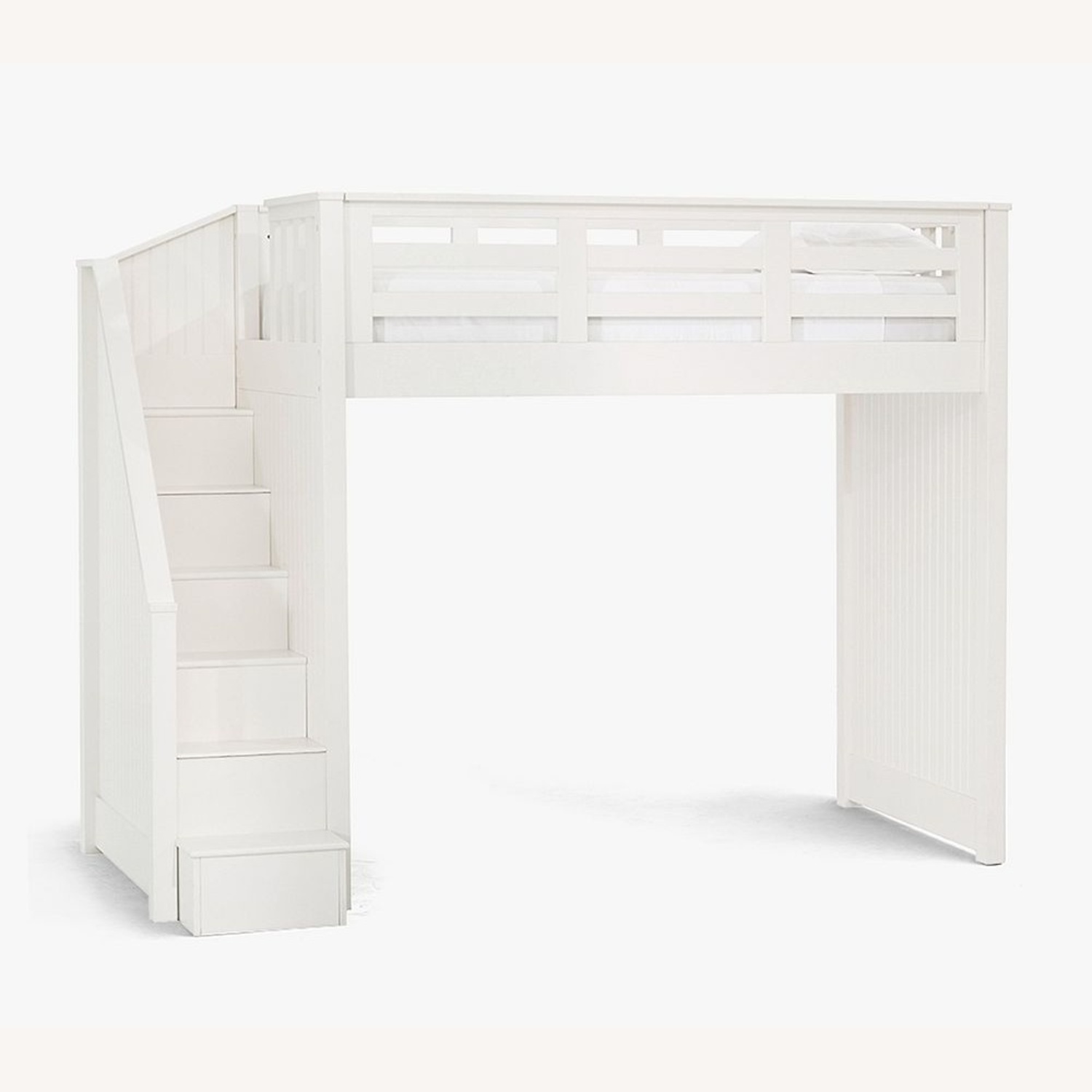 Catalina Stair Loft Bed, Full, Simply White - image-6
