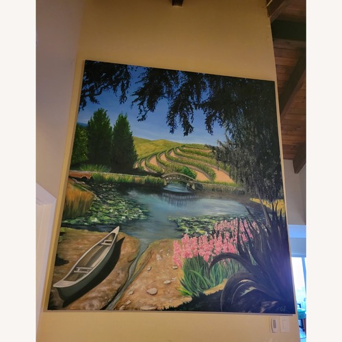 Used Giant Oil Painting Canvas Wall Art for sale on AptDeco