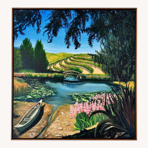 Used Giant Oil Painting Canvas Wall Art for sale on AptDeco