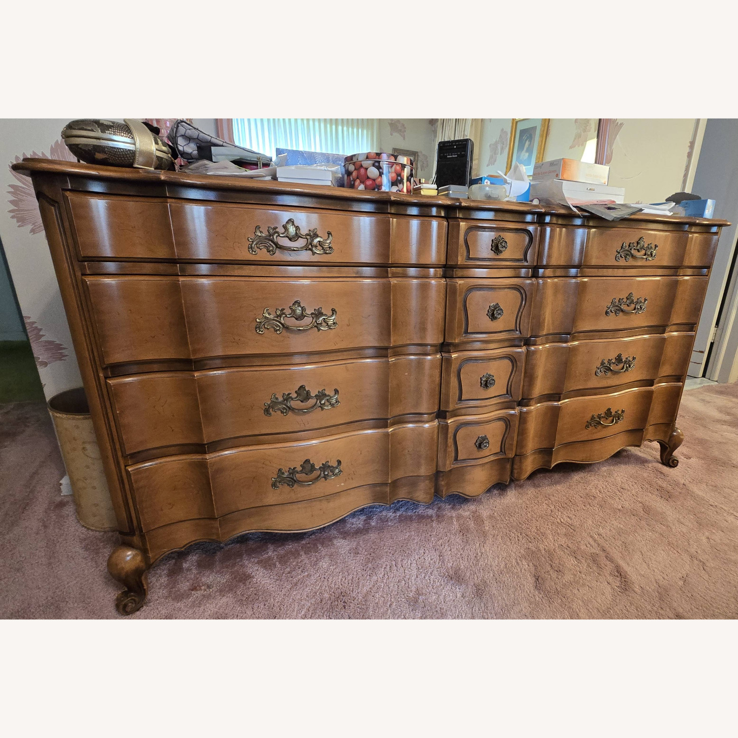 Sherwood Cherry French Provincial Style Dresser - image-2